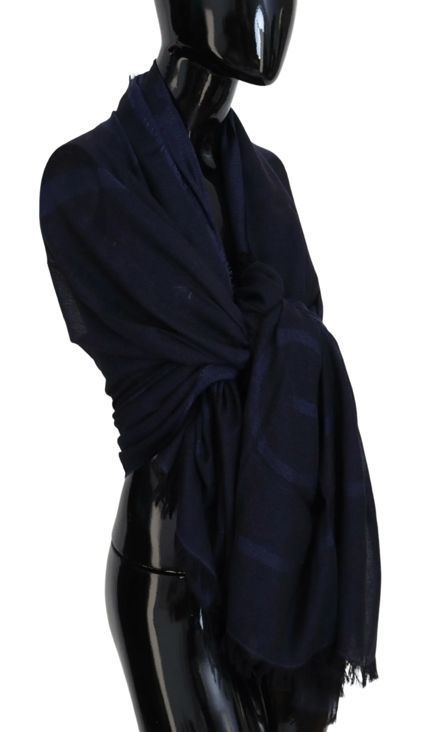 GF Ferre Women's Elegant Fringed Wool Blend Scarf