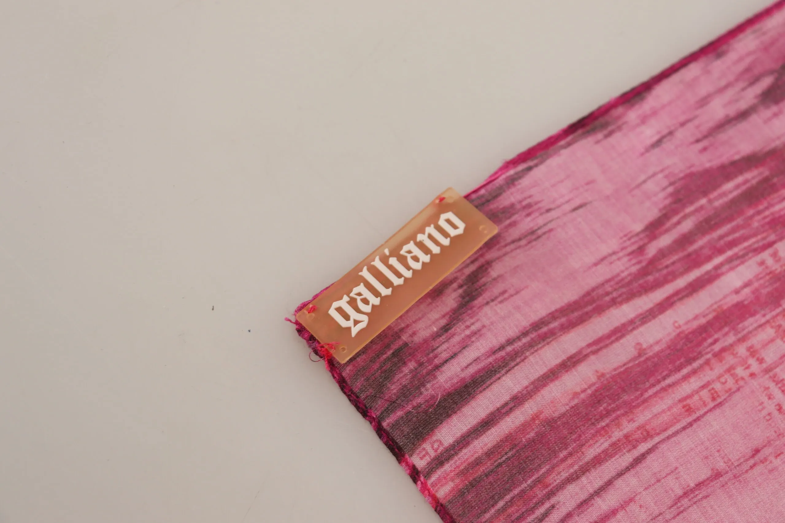 John Galliano Women's Elegant Pink Square Scarf