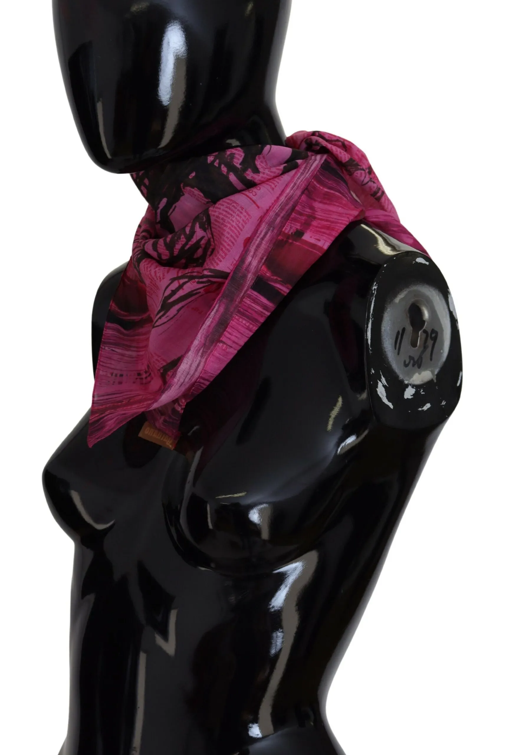 John Galliano Women's Elegant Pink Square Scarf