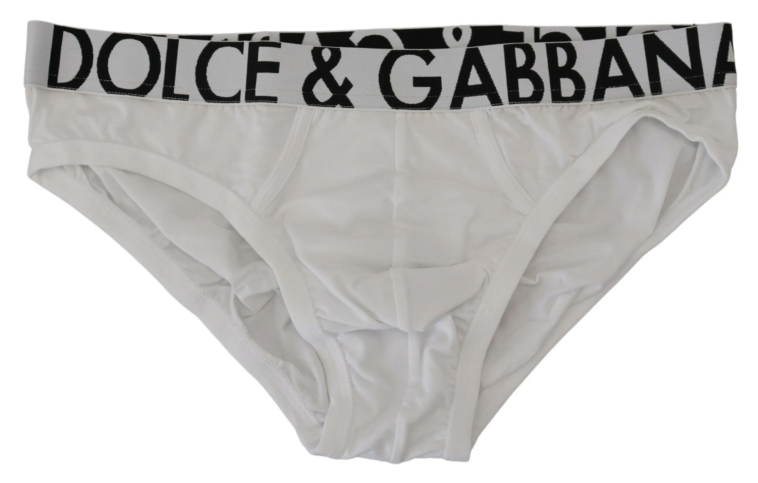 Dolce & Gabbana Men's Elegant White Cotton Stretch Briefs