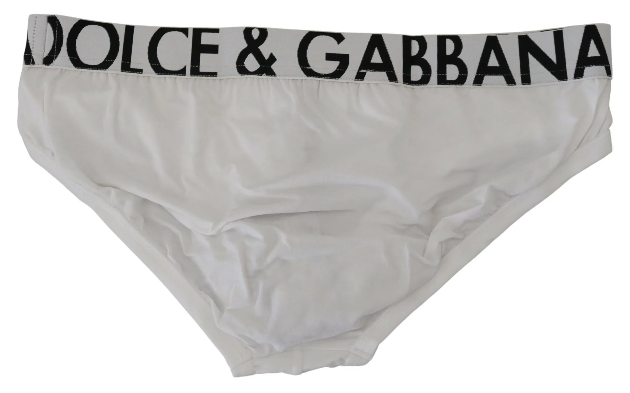 Dolce & Gabbana Men's Elegant White Cotton Stretch Briefs