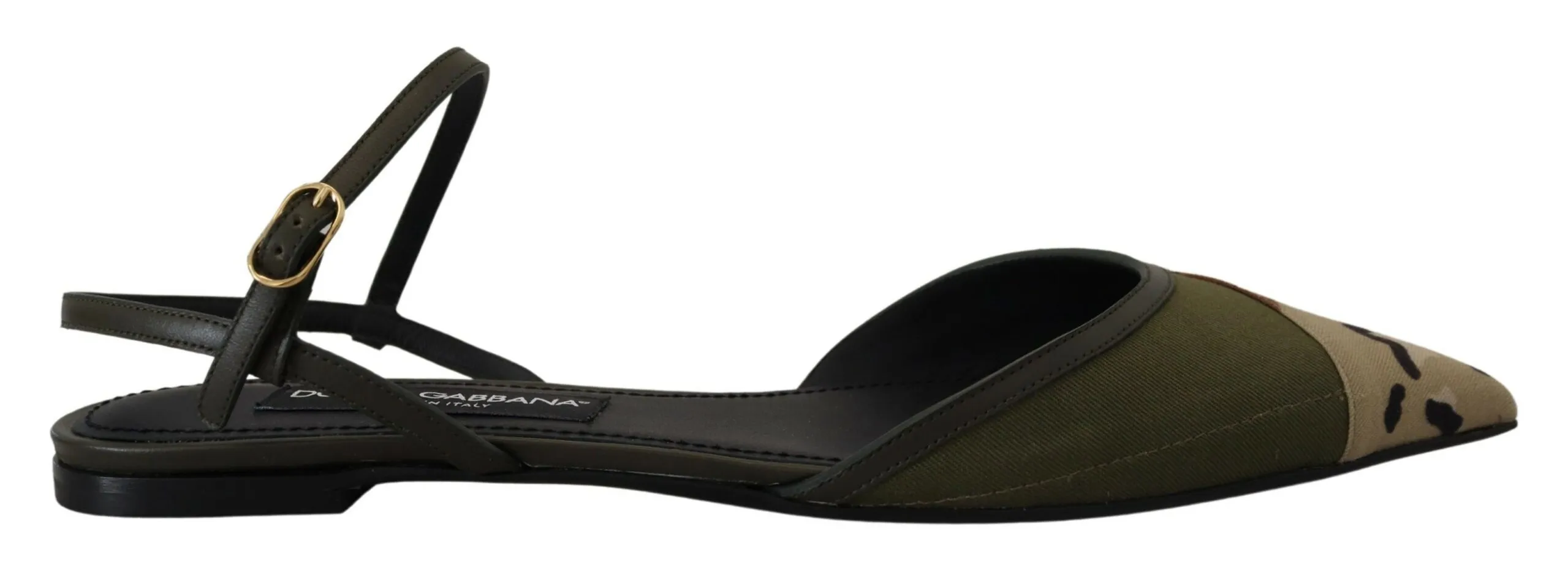 Dolce & Gabbana Women's Chic Multicolor Camouflage Slingback Flats