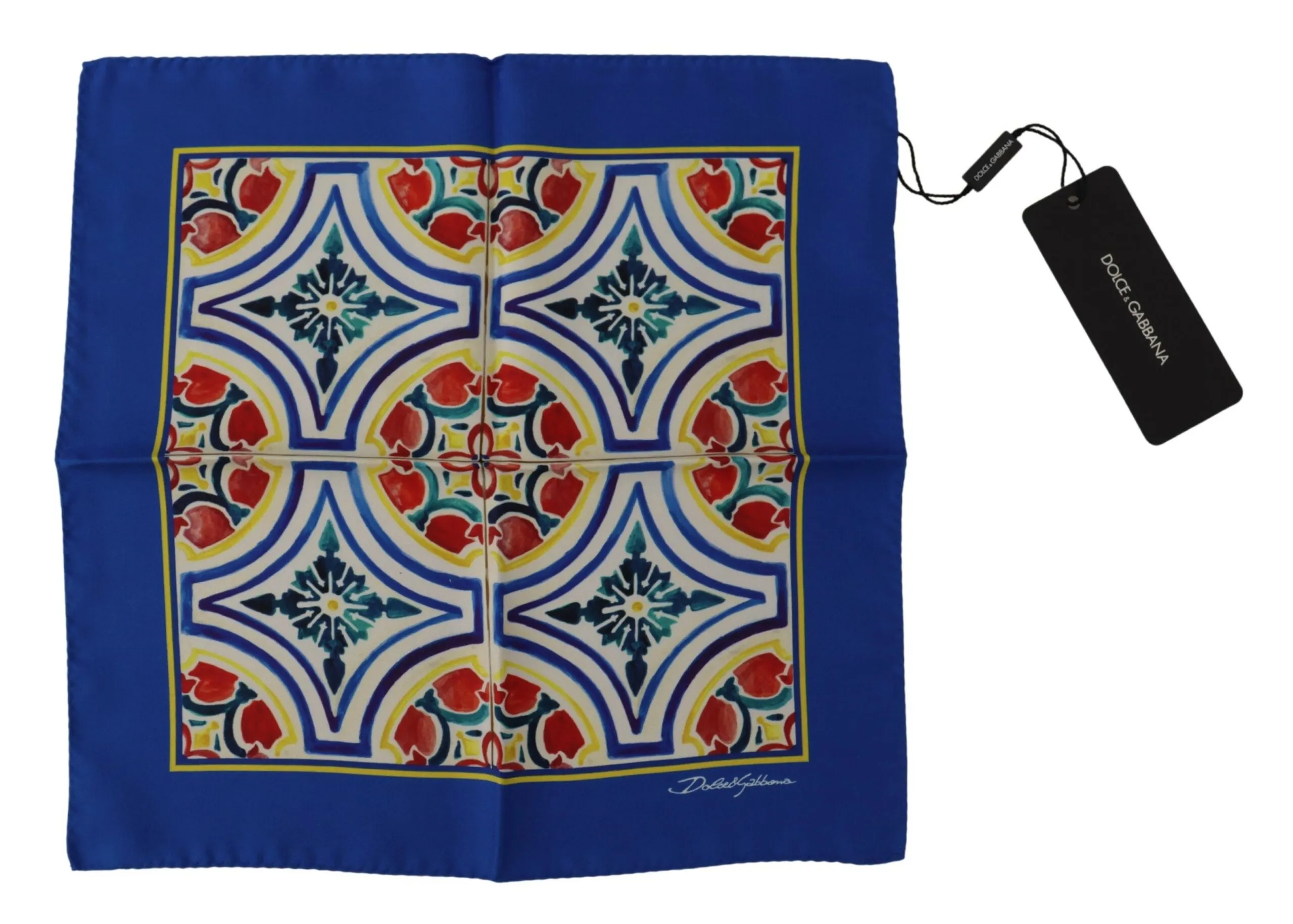 Dolce & Gabbana Men's Elegant Silk Majolica Square Scarf