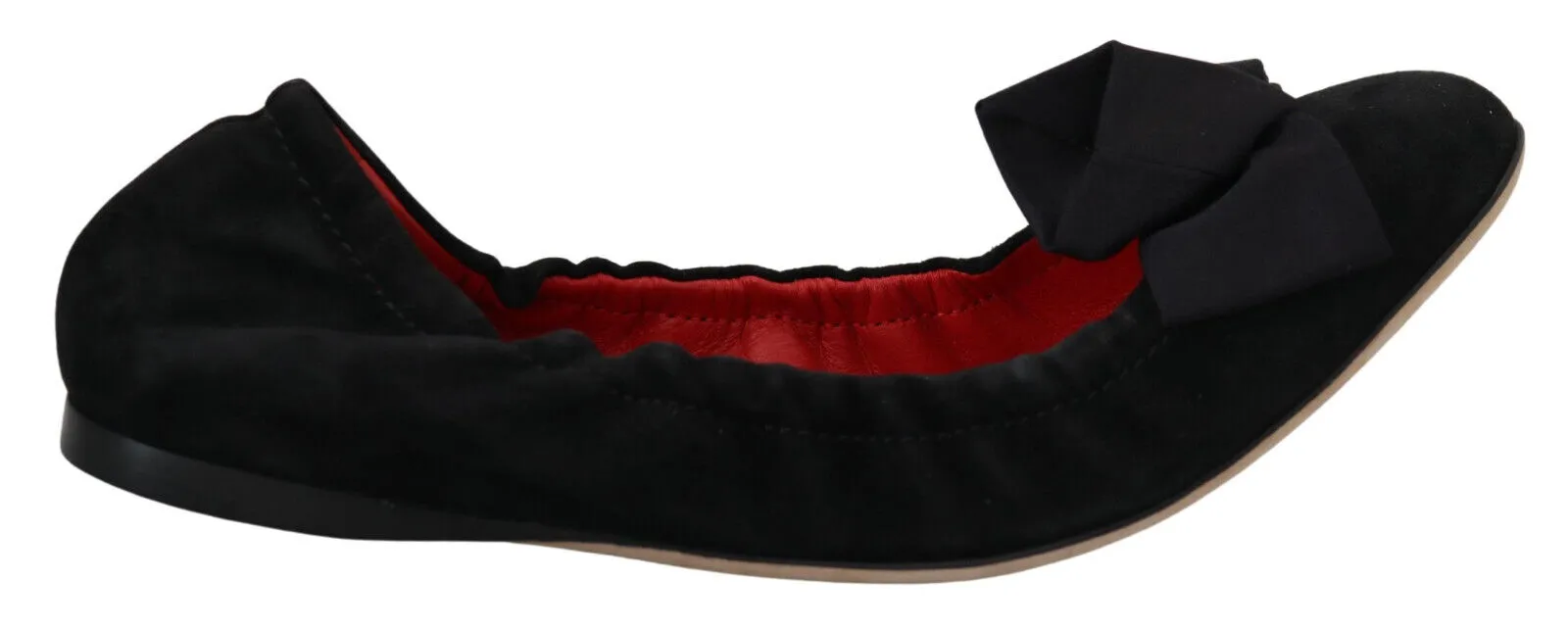 Dolce & Gabbana Women's Elegant Black Suede Ballet Flats