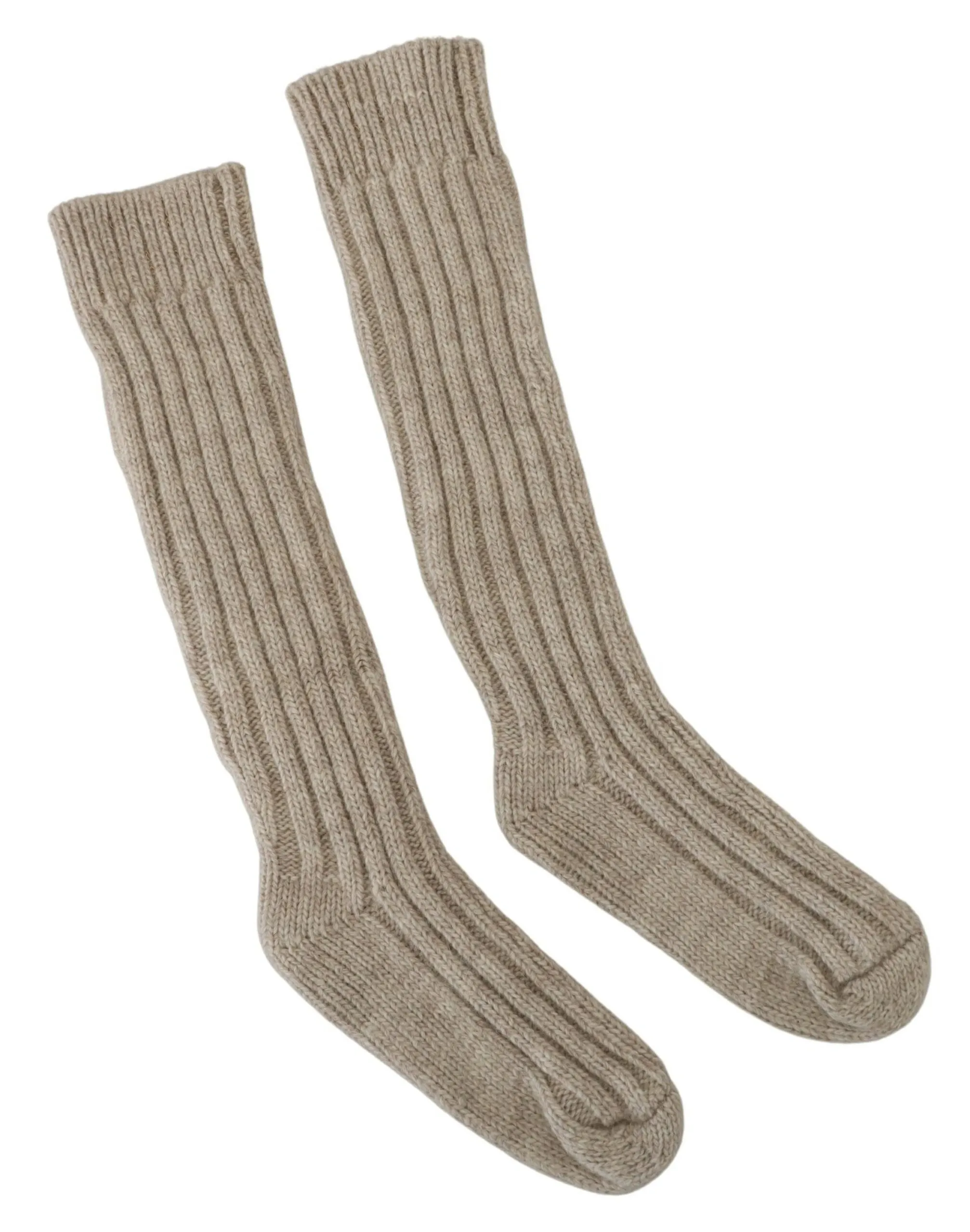 Dolce & Gabbana Women's Chic Beige Knit Calf Socks