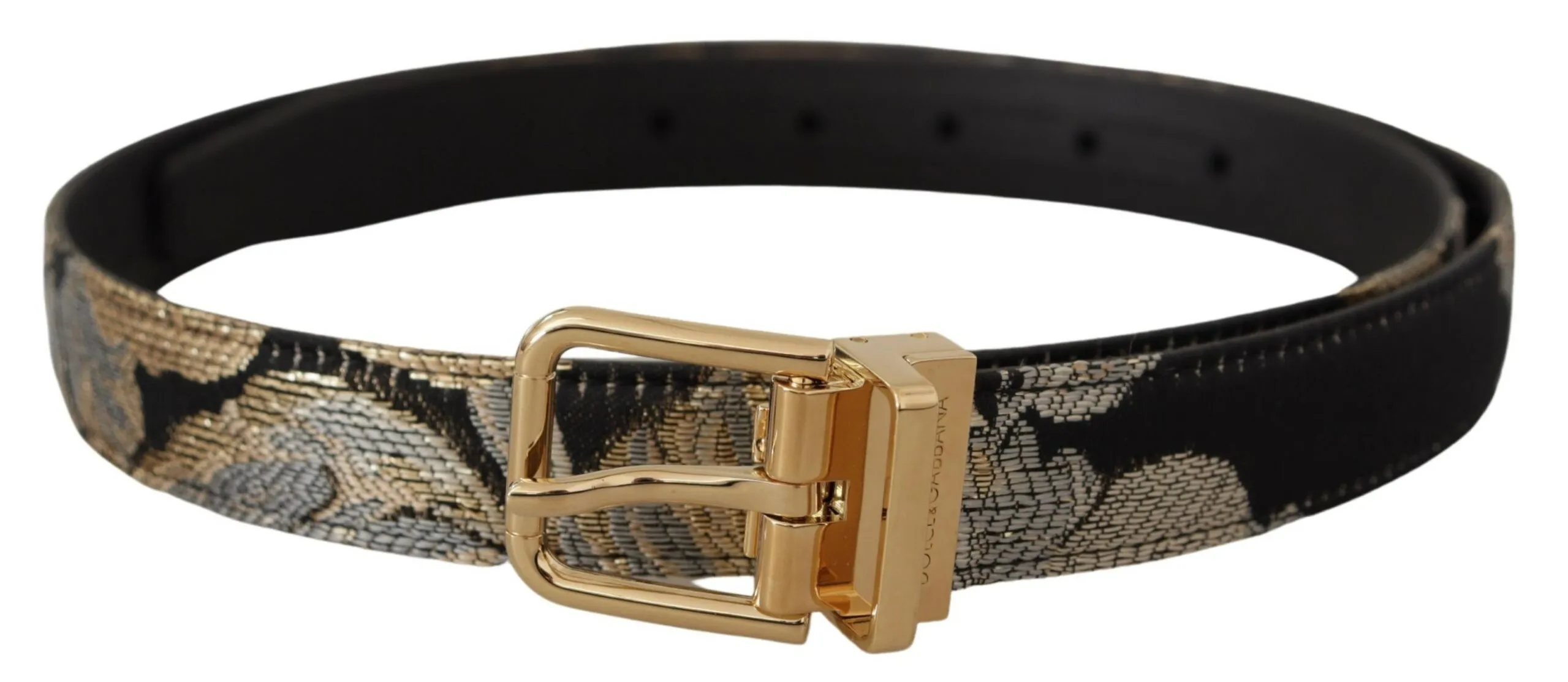 Dolce & Gabbana Men's Multicolored Jacquard Leather Belt