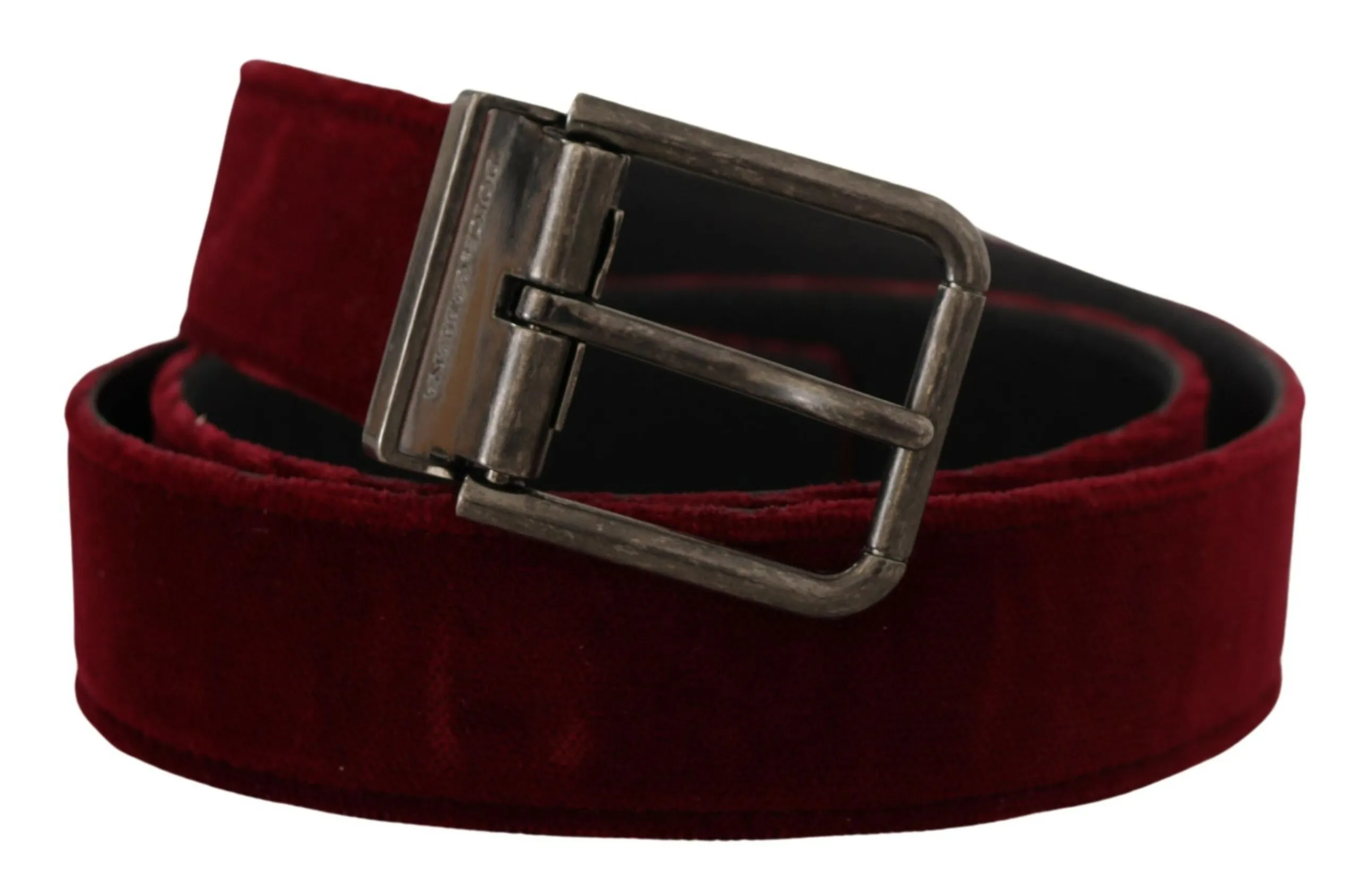 Dolce & Gabbana Men's Velvet Maroon Elegance Belt