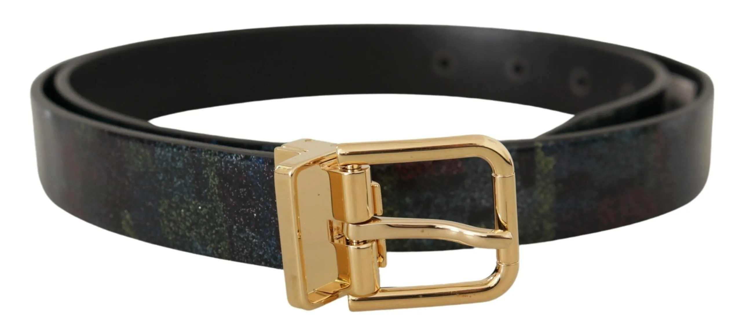 Dolce & Gabbana Men's Elegant Black Vernice Leather Belt