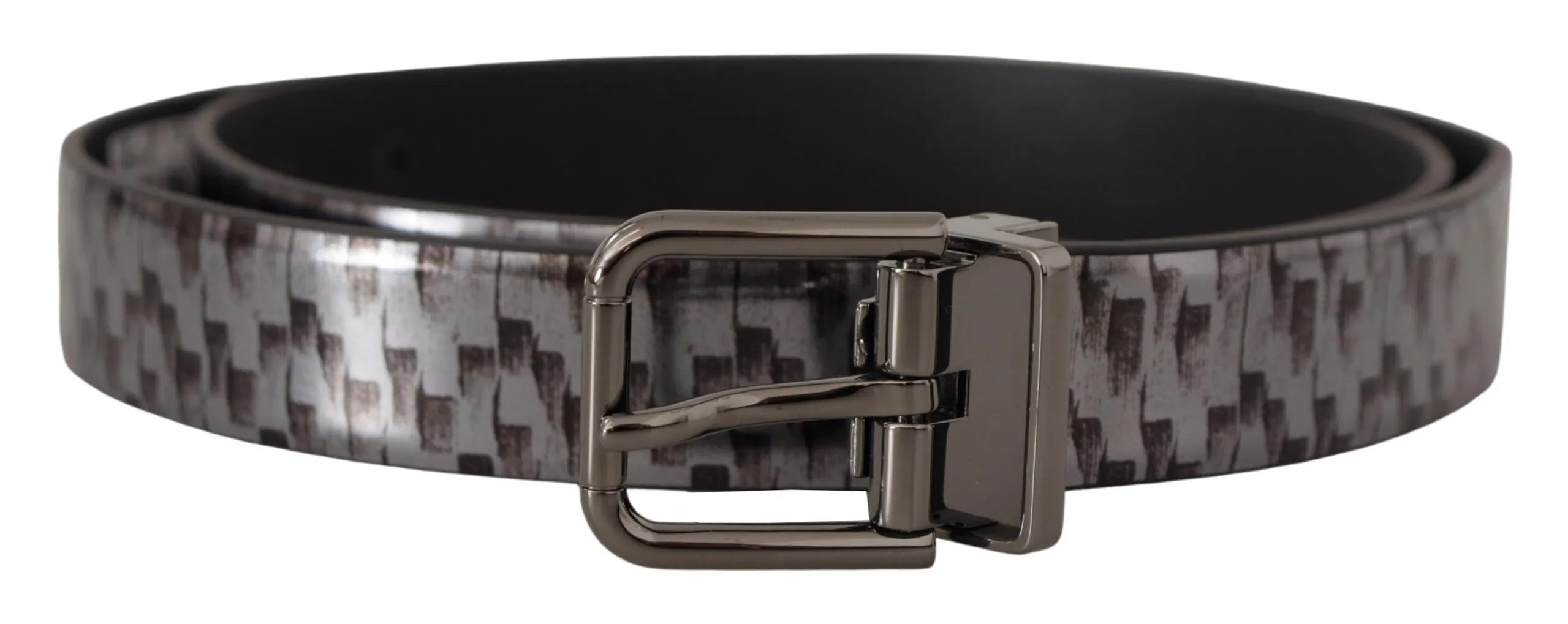 Dolce & Gabbana Men's Sleek Italian Leather Belt in Sophisticated Gray