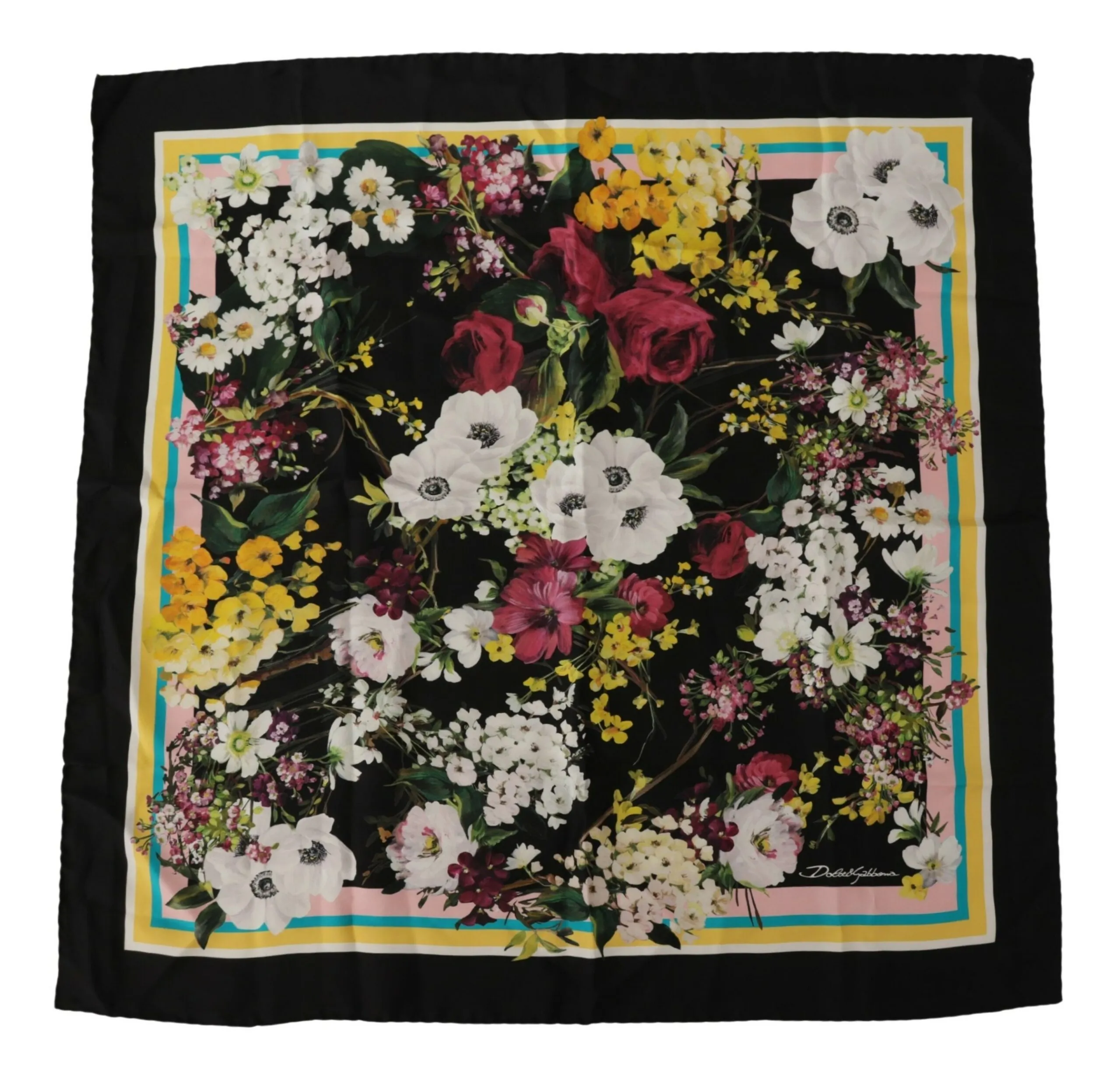 Dolce & Gabbana Women's Elegant Multicolor Silk Square Scarf