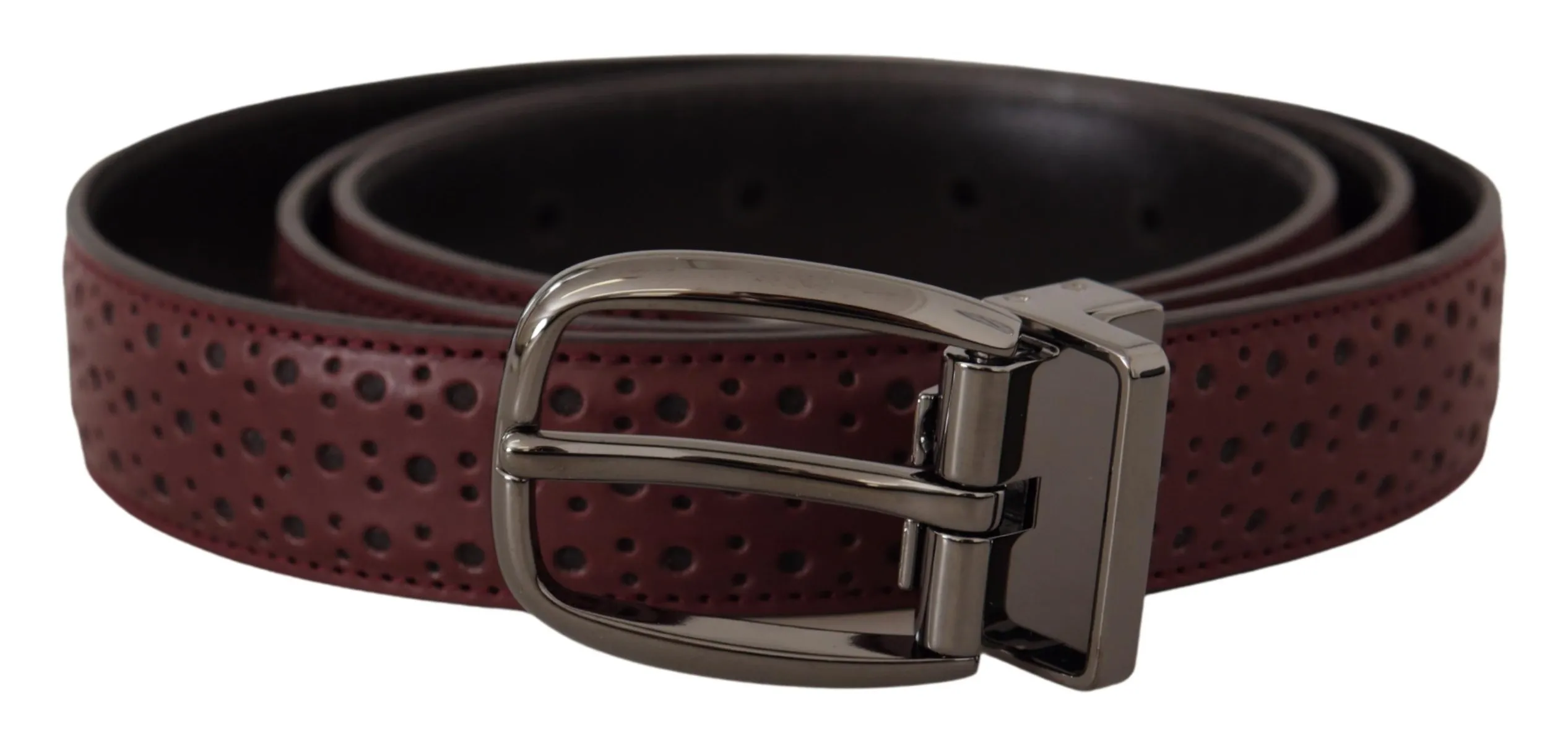 Dolce & Gabbana Men's Elegant Leather Belt with Metal Buckle