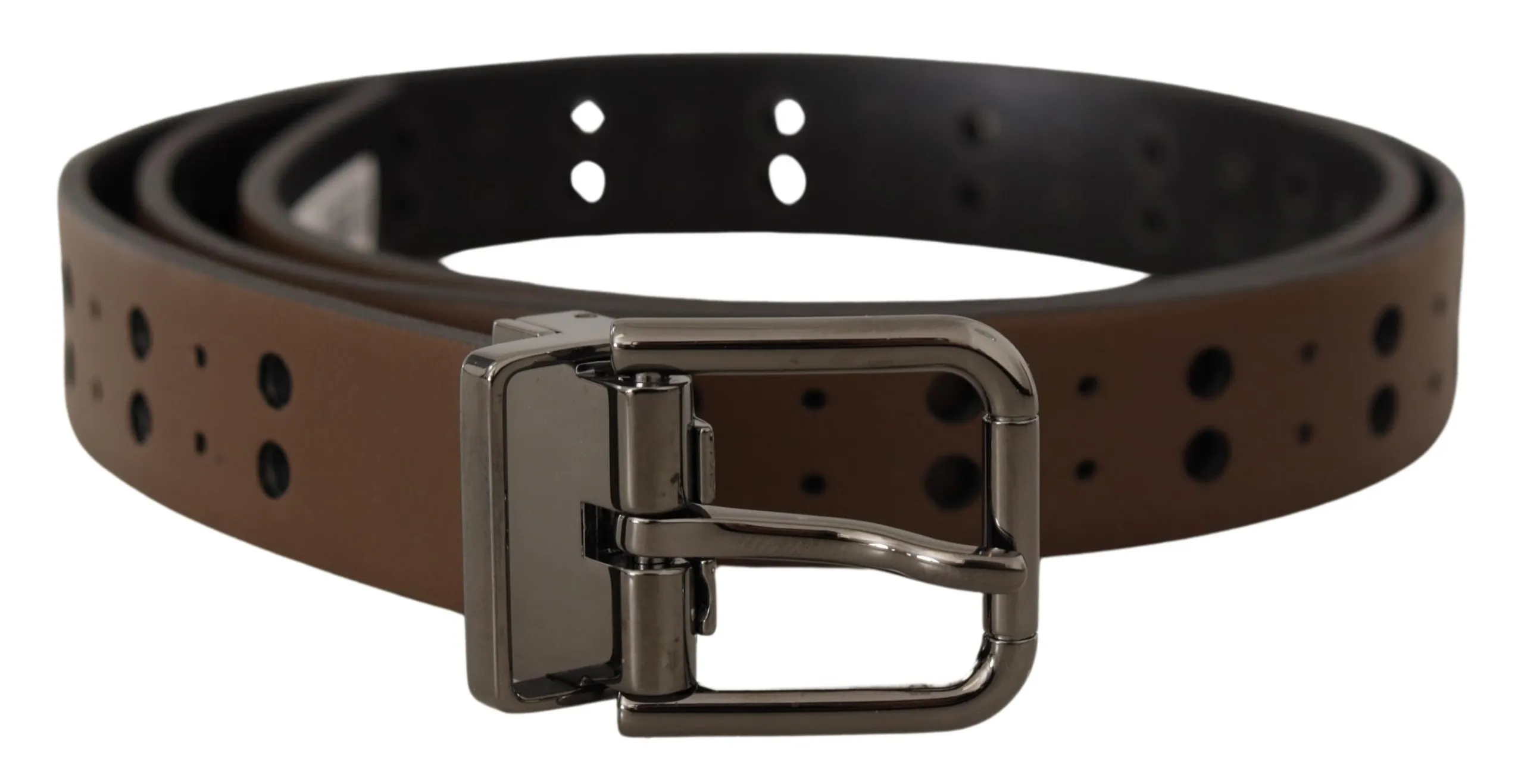 Dolce & Gabbana Men's Elegant Leather Belt with Metal Buckle