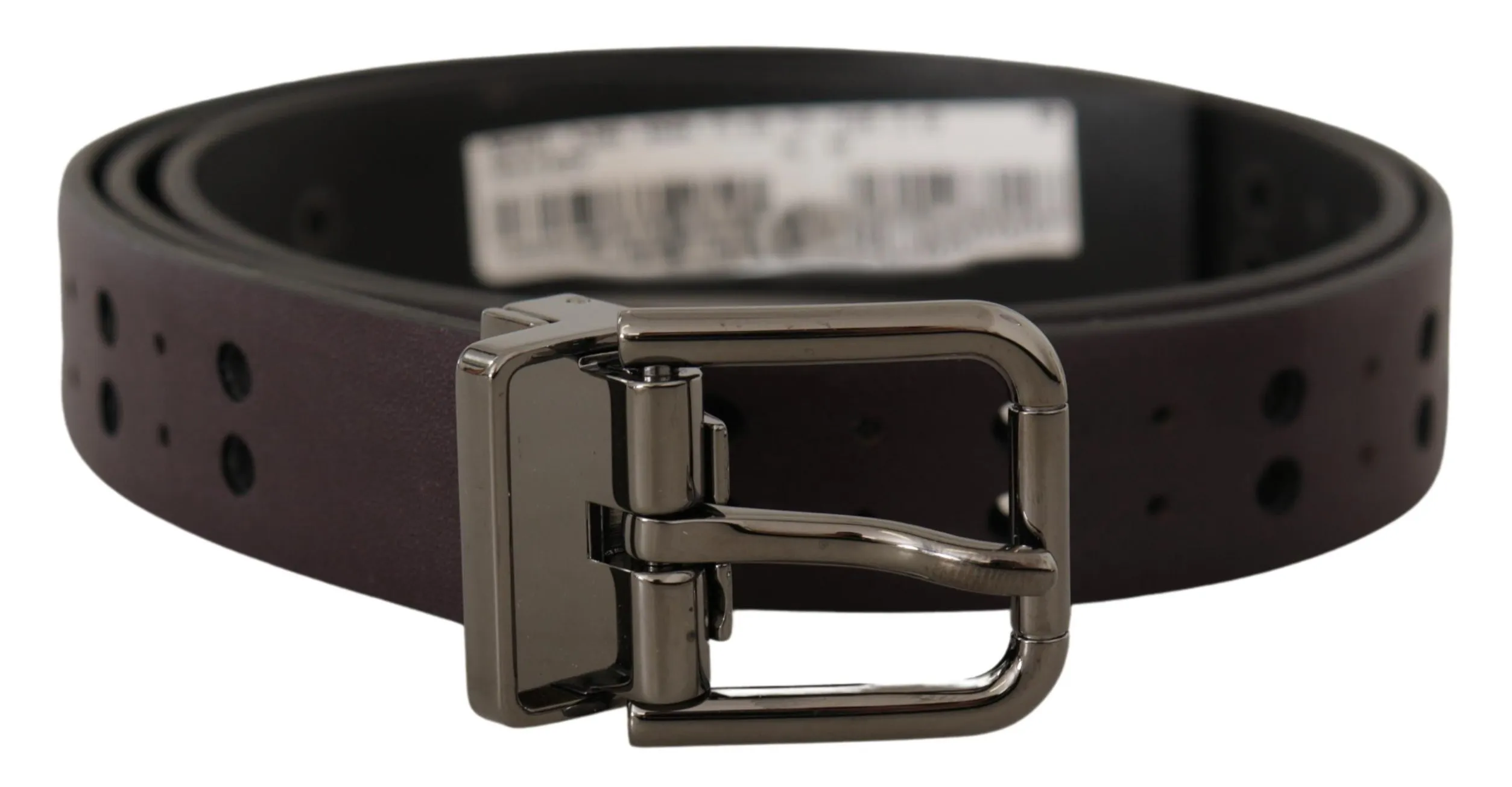 Dolce & Gabbana Men's Burgundy Elegance Leather Belt