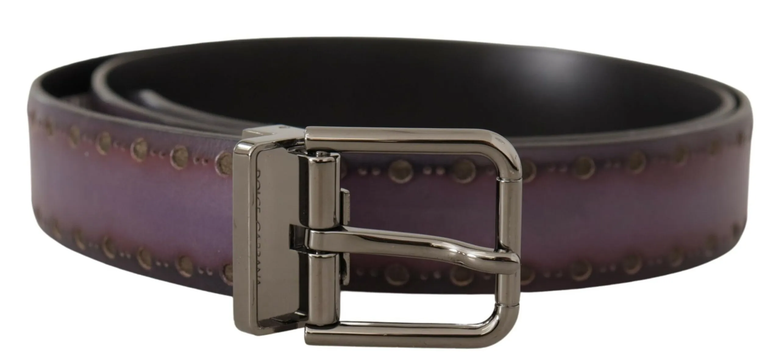 Dolce & Gabbana Men's Radiant Violet Leather Belt
