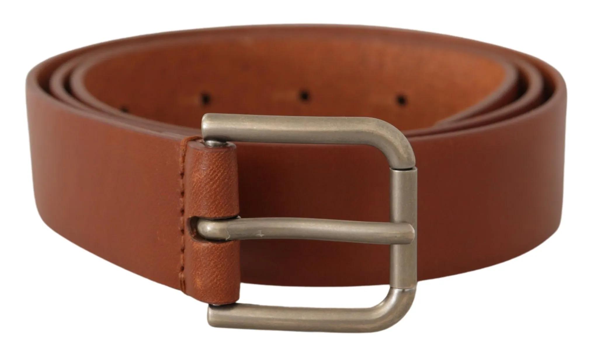 Dolce & Gabbana Men's Elegant Leather Belt with Metal Buckle