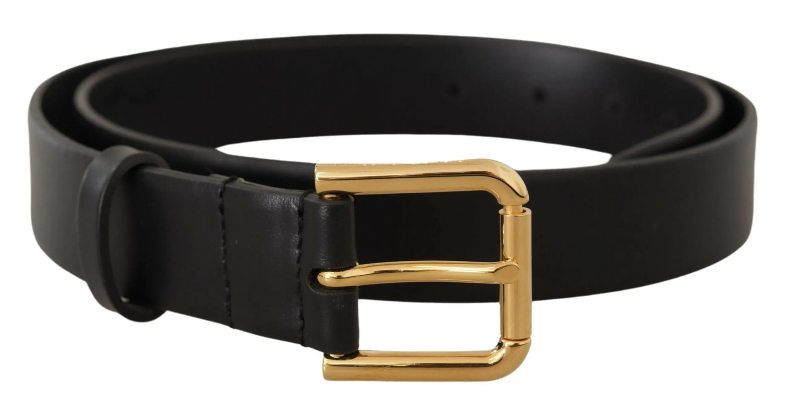 Dolce & Gabbana Men's Elegant Leather Belt with Metal Buckle