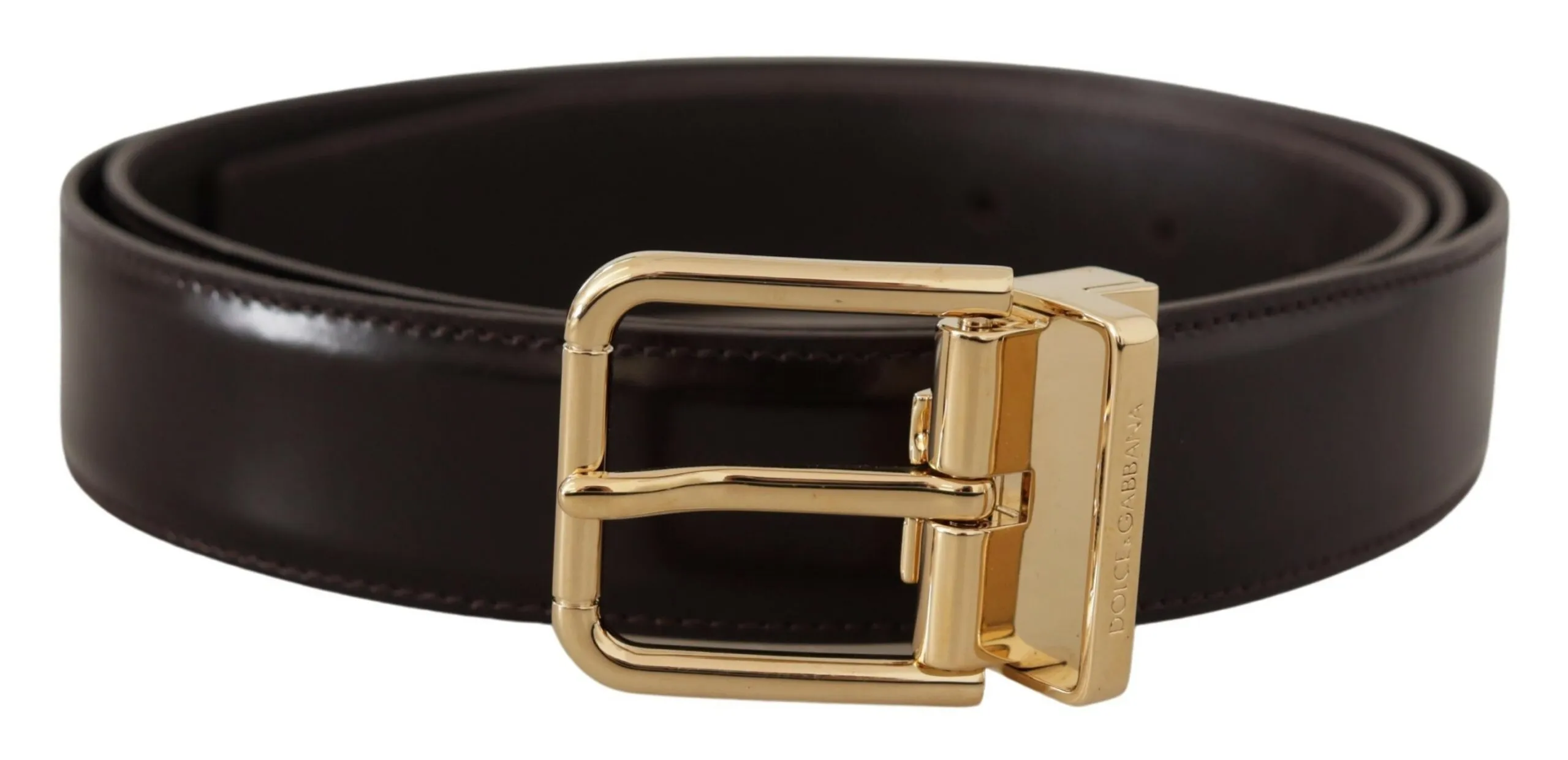 Dolce & Gabbana Men's Elegant Leather Belt with Metal Buckle