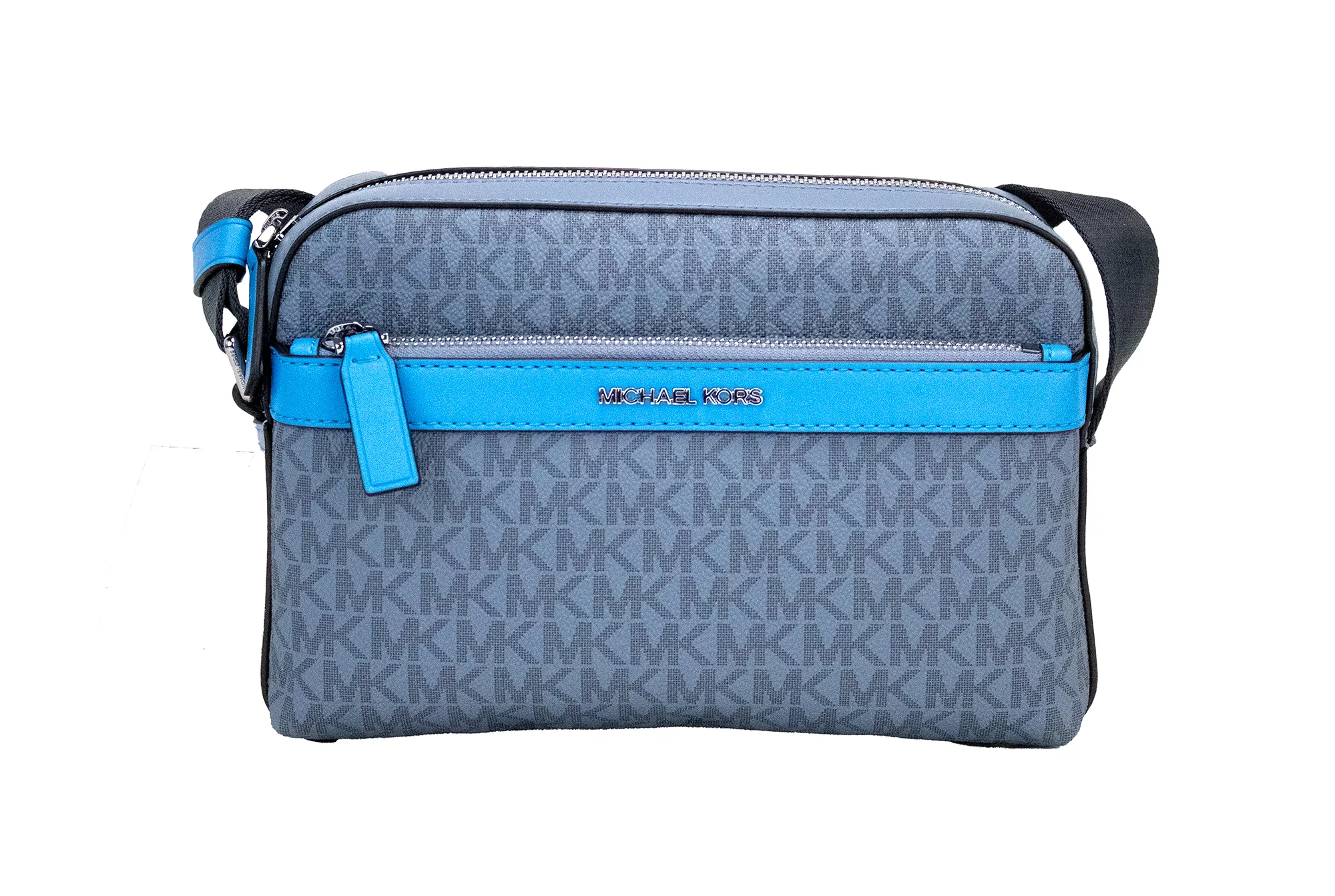Michael Kors Women's Cooper Small Denim Multi Signature PVC Utility Crossbody Bag