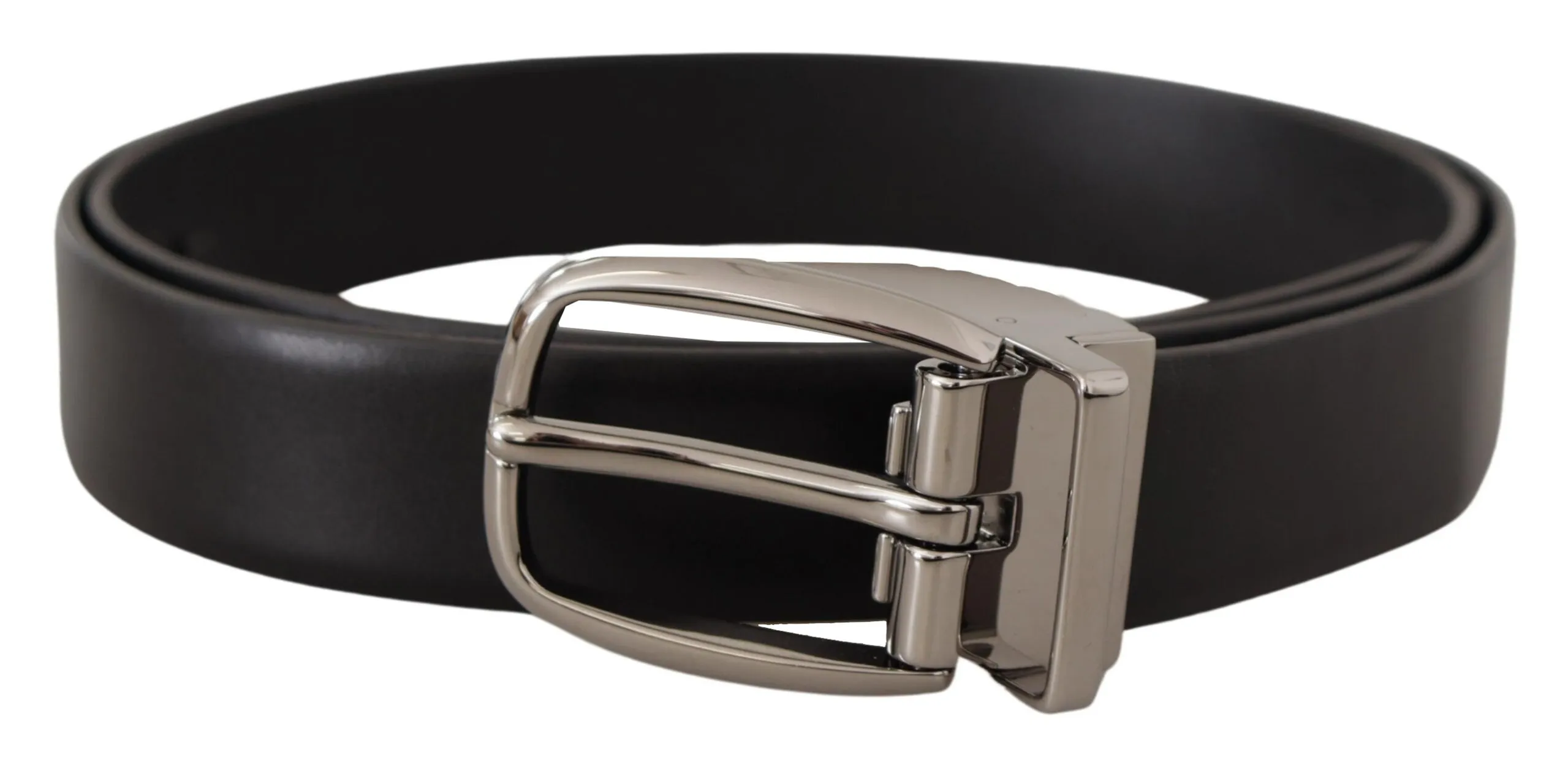 Dolce & Gabbana Men's Elegant Leather Belt with Metal Buckle