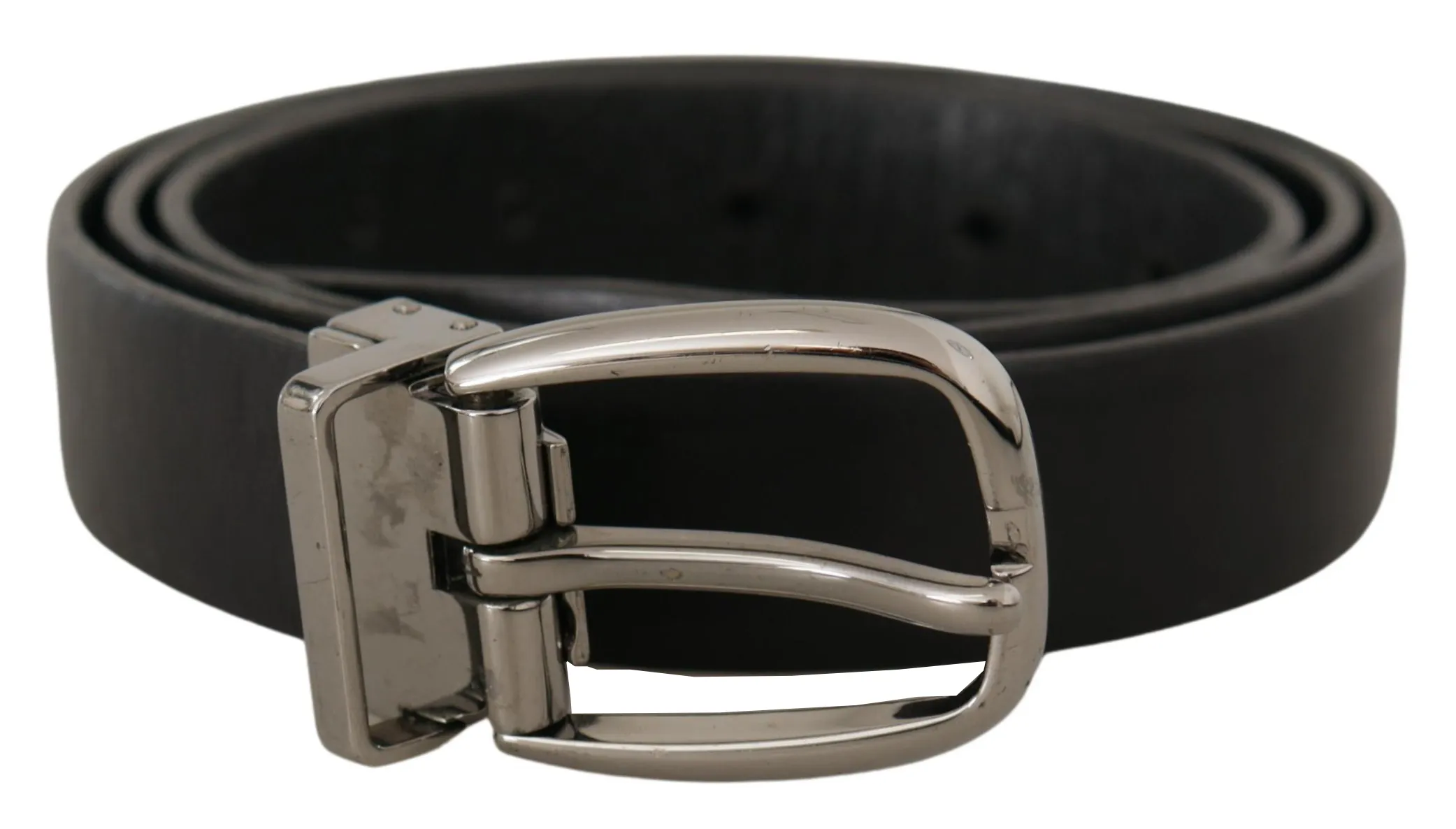 Dolce & Gabbana Men's Elegant Black Leather Designer Belt