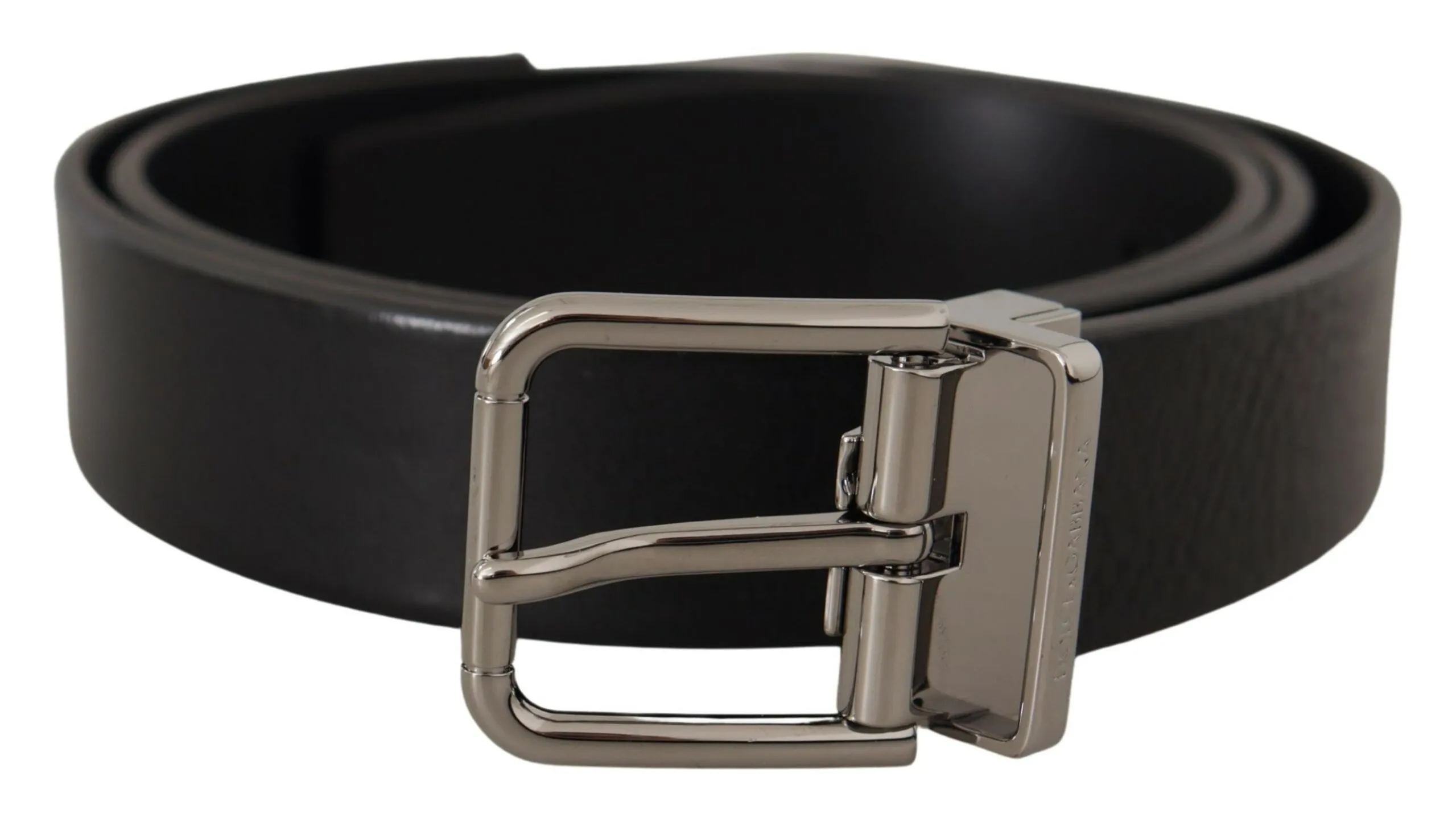 Dolce & Gabbana Men's Elegant Black Leather Belt