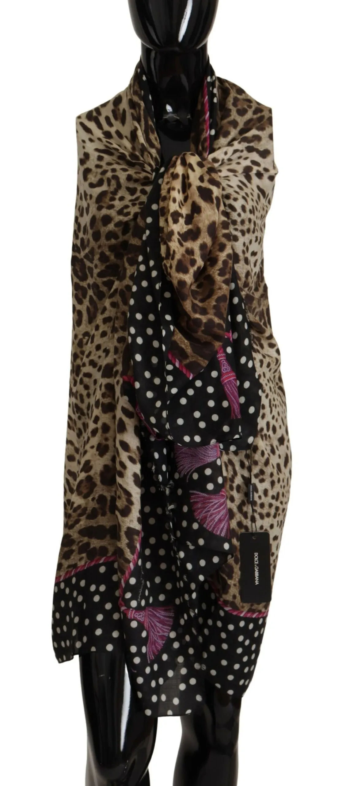 Dolce & Gabbana Women's Elegant Leopard Print Cashmere Scarf
