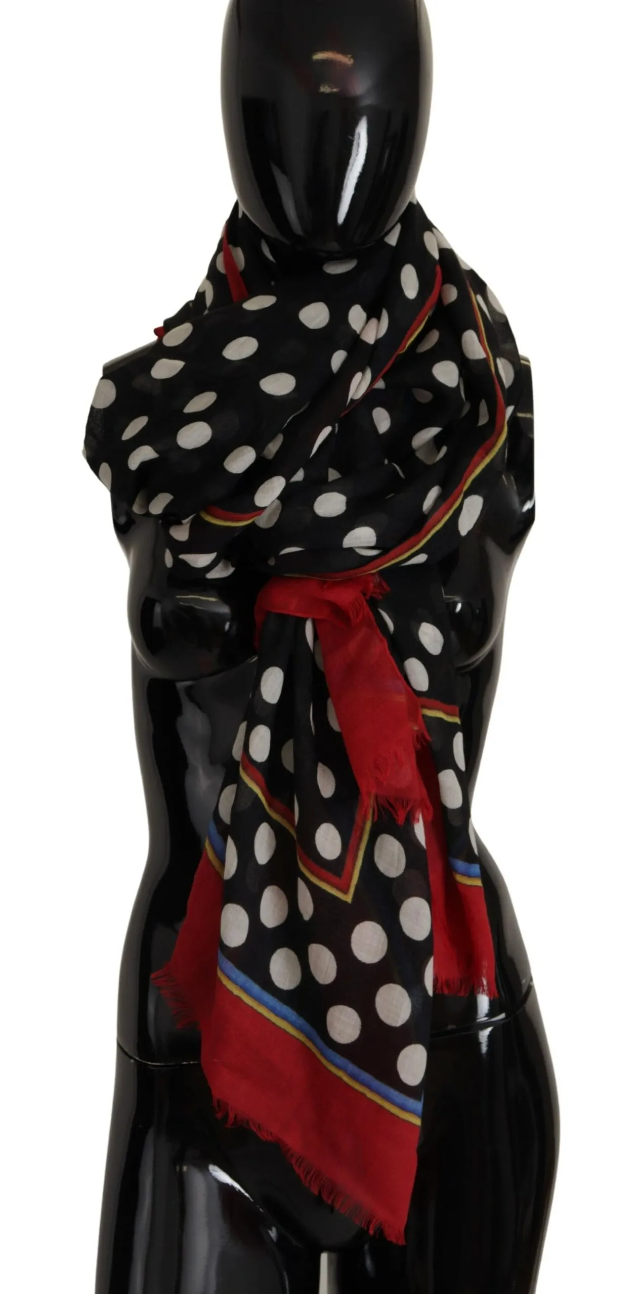 Dolce & Gabbana Women's Elegant Silk-Cashmere Polka Dot Scarf