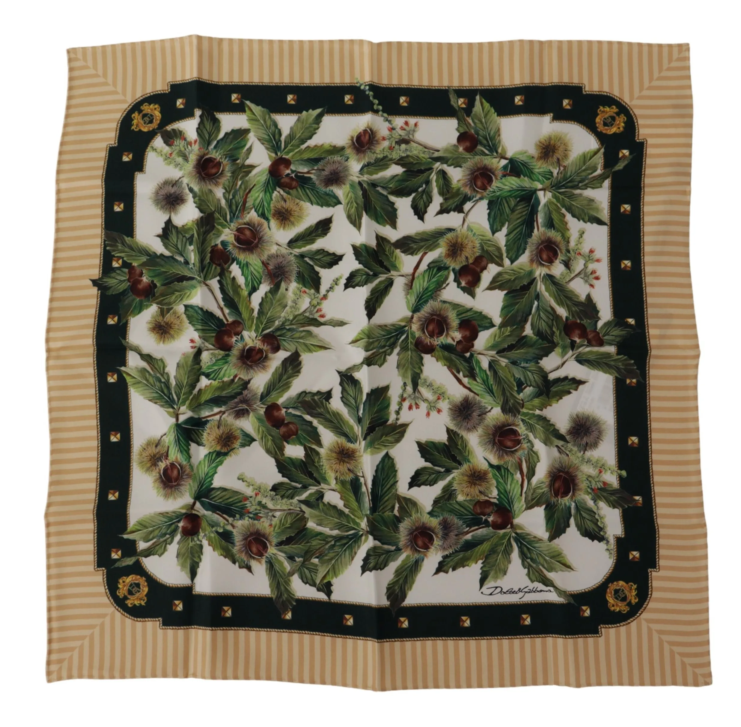 Dolce & Gabbana Women's Elegant Silk Foulard with Currant Print