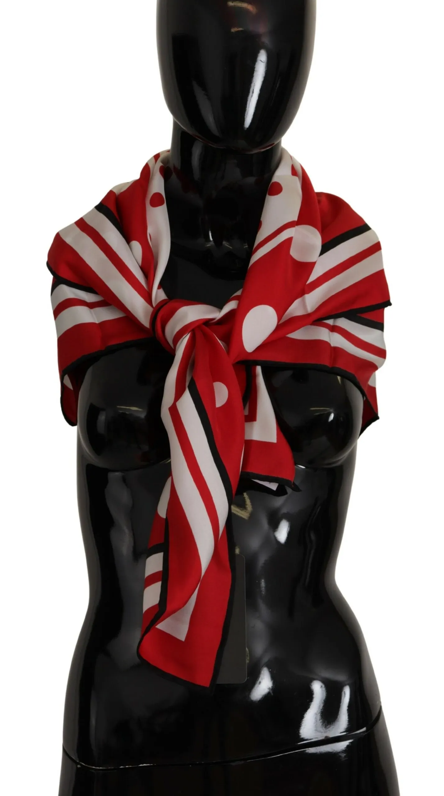 Dolce & Gabbana Women's Elegant Polka Dot Silk Square Scarf