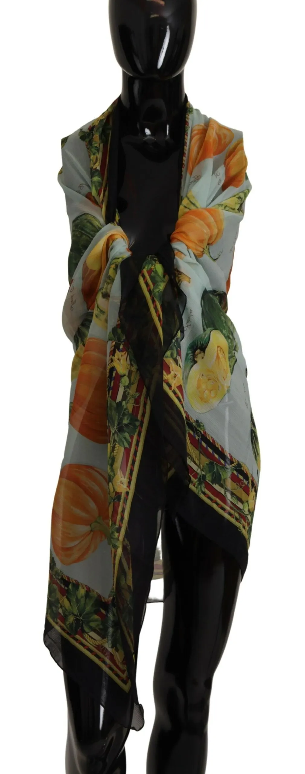 Dolce & Gabbana Women's Multicolor Silk Vegetable Print Shawl