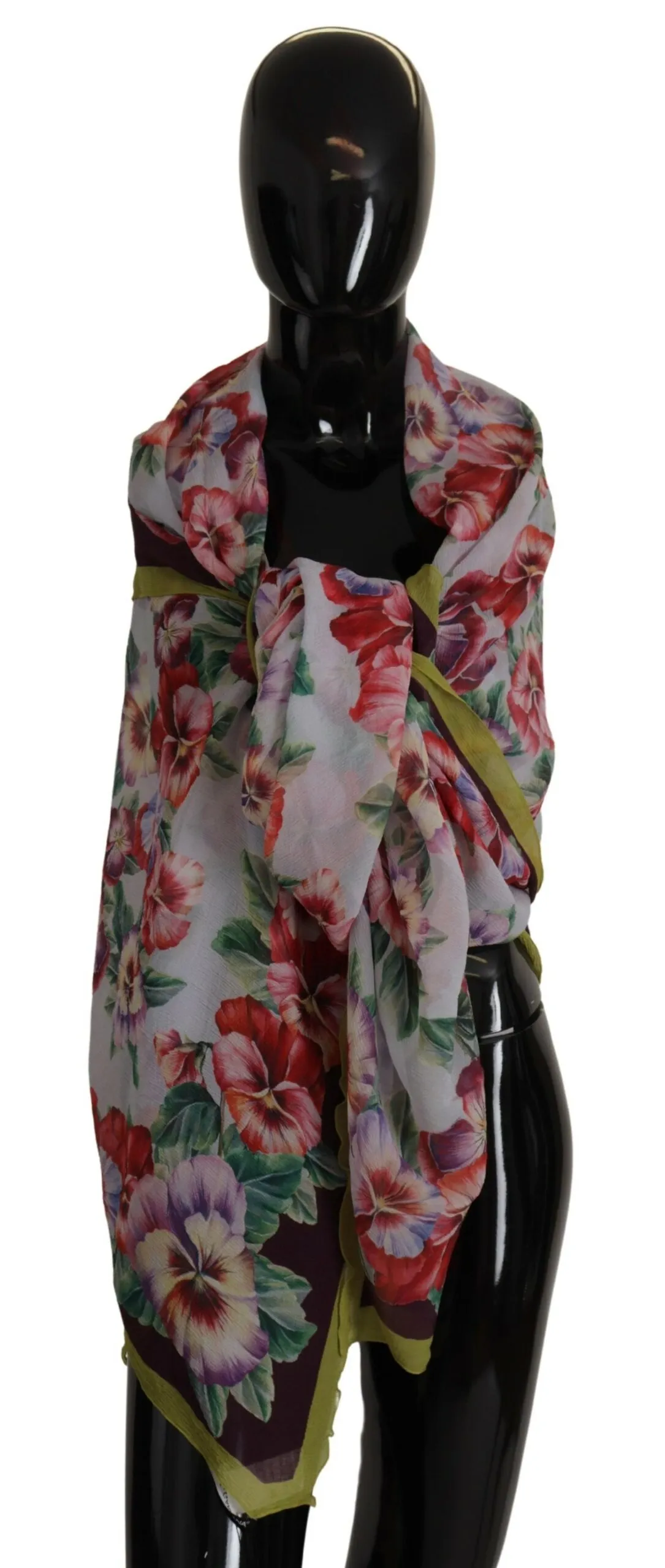 Dolce & Gabbana Women's Floral Elegance Silk Shawl Wrap