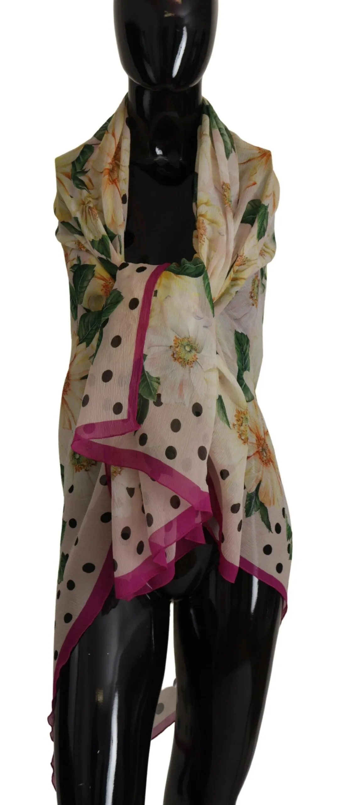 Dolce & Gabbana Women's Elegant Floral Silk Shawl Wrap