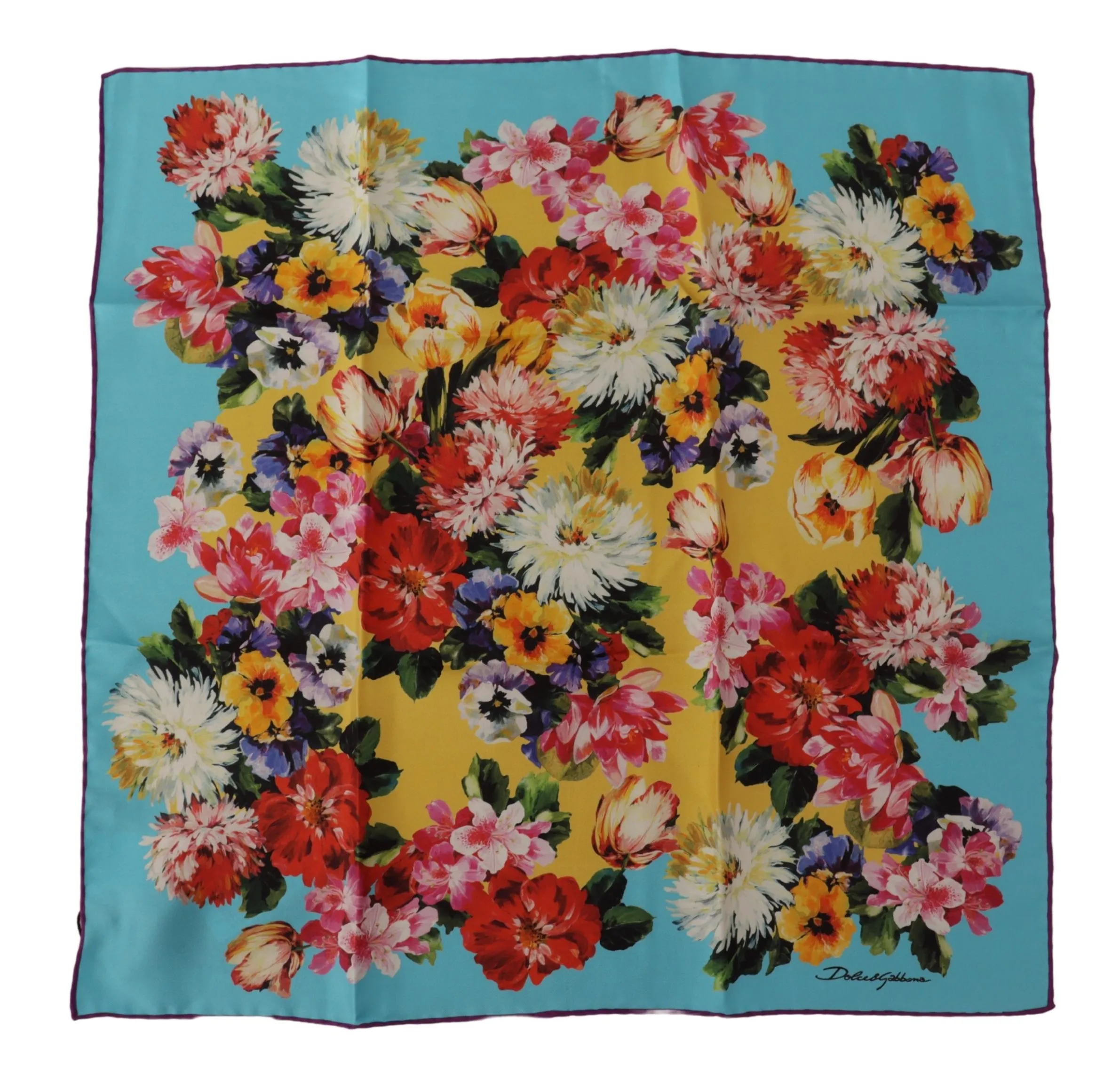 Dolce & Gabbana Women's Elegant Multicolor Floral Silk Scarf