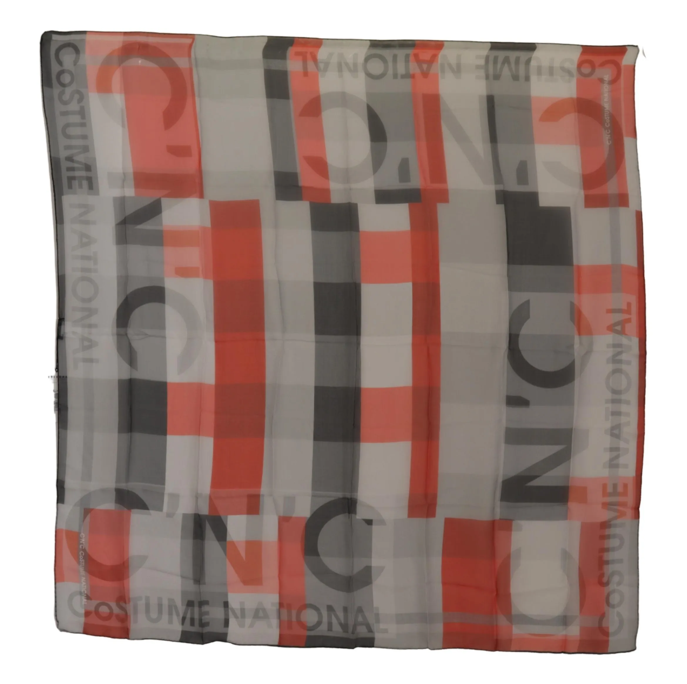 Costume National Women's Elegant Silk Checkered Scarf