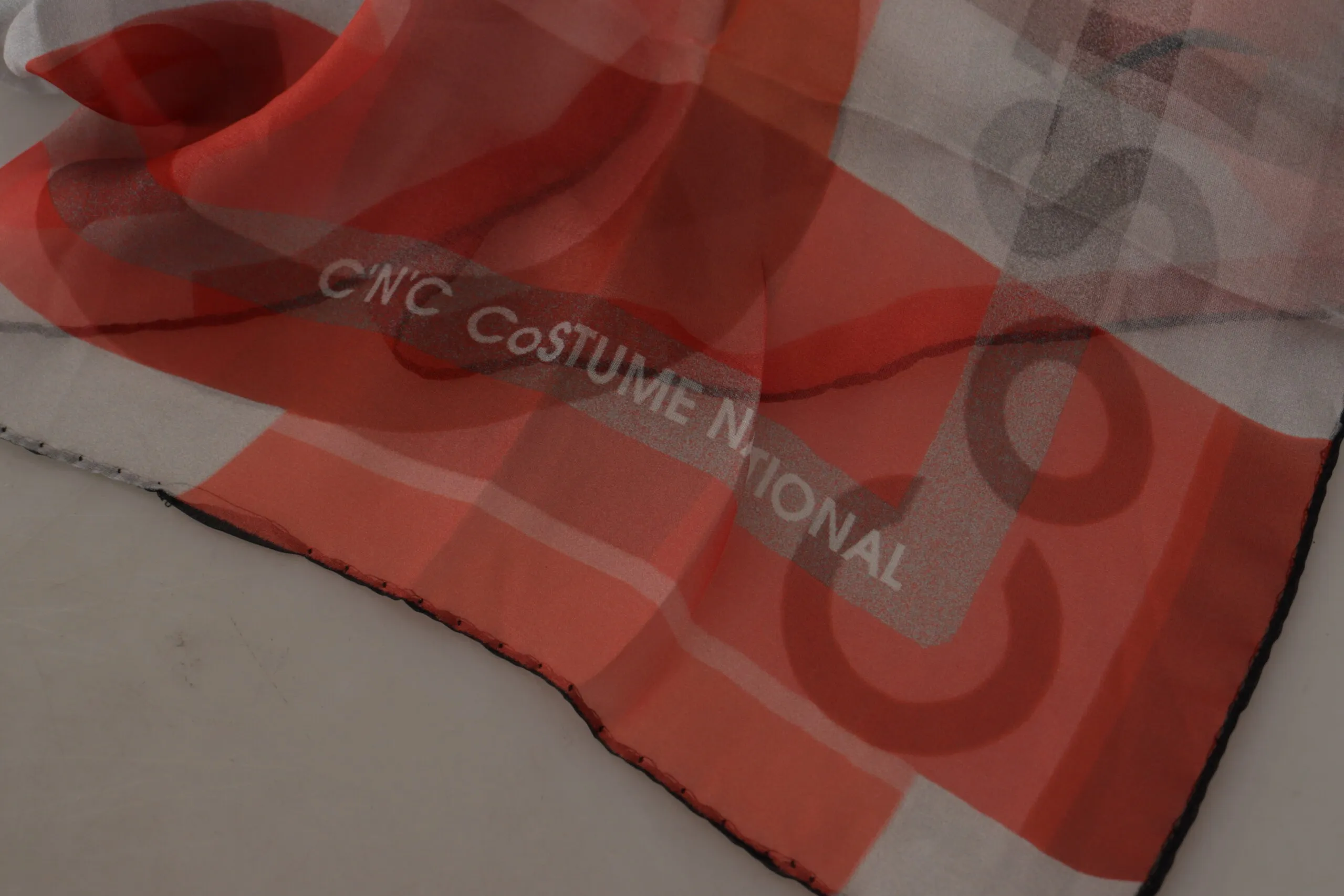 Costume National Women's Elegant Silk Checkered Scarf