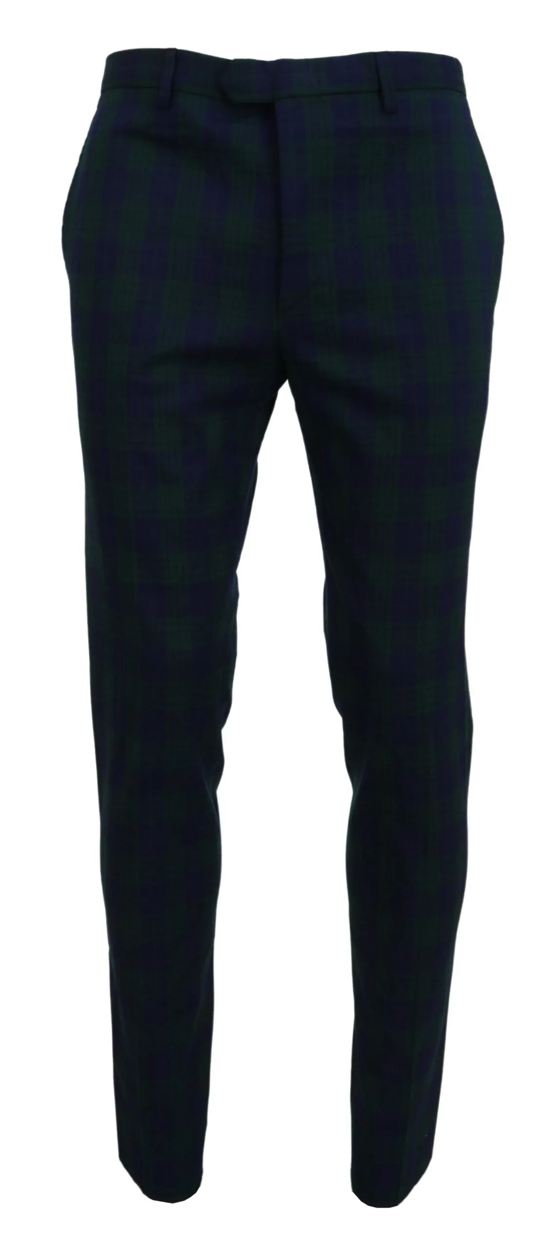 BENCIVENGA Men's Elegant Checkered Wool Blend Trousers