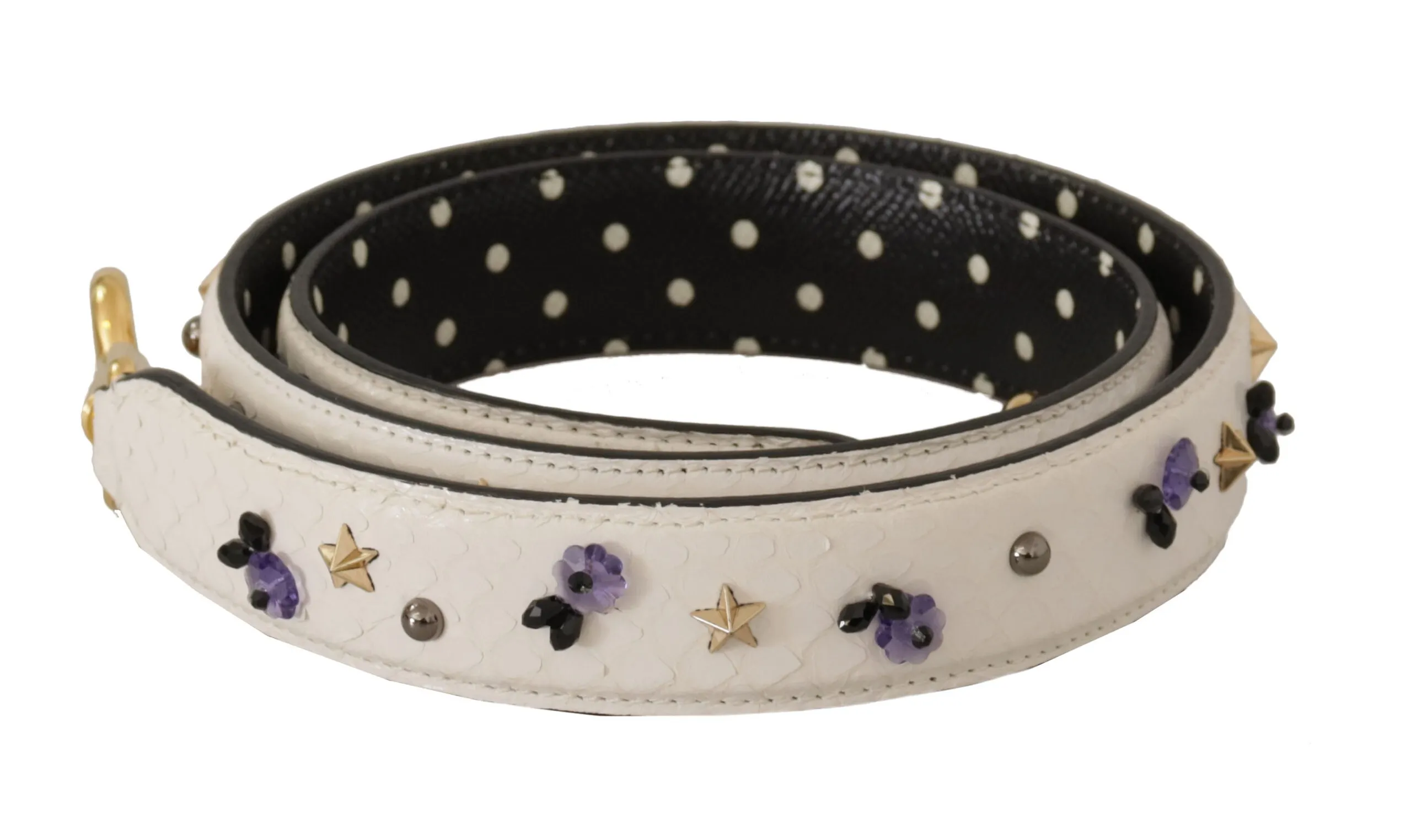 Dolce & Gabbana Women's Elegant White Leather Shoulder Strap Accessory