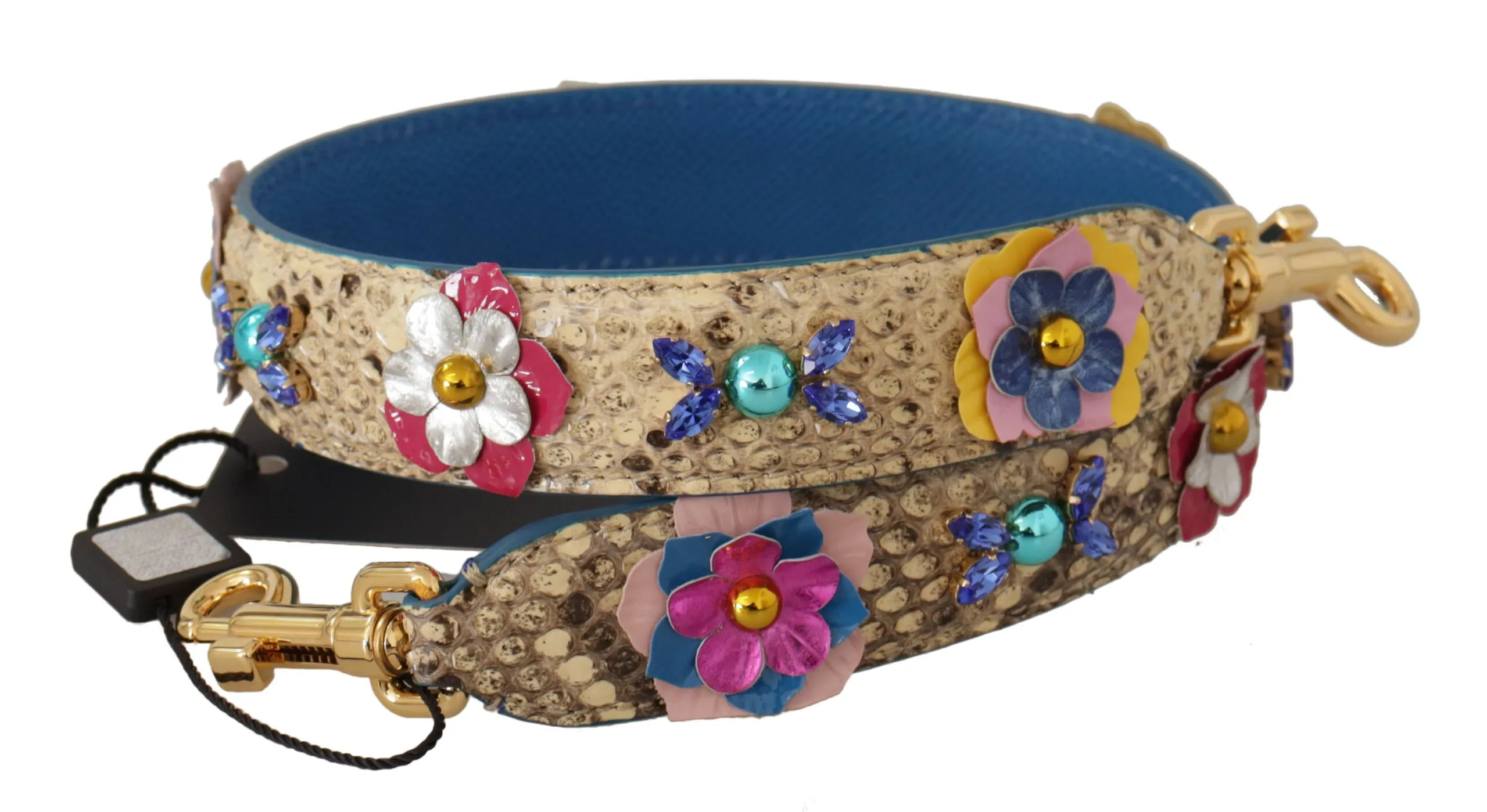 Dolce & Gabbana Women's Elegant Beige Python Leather Strap