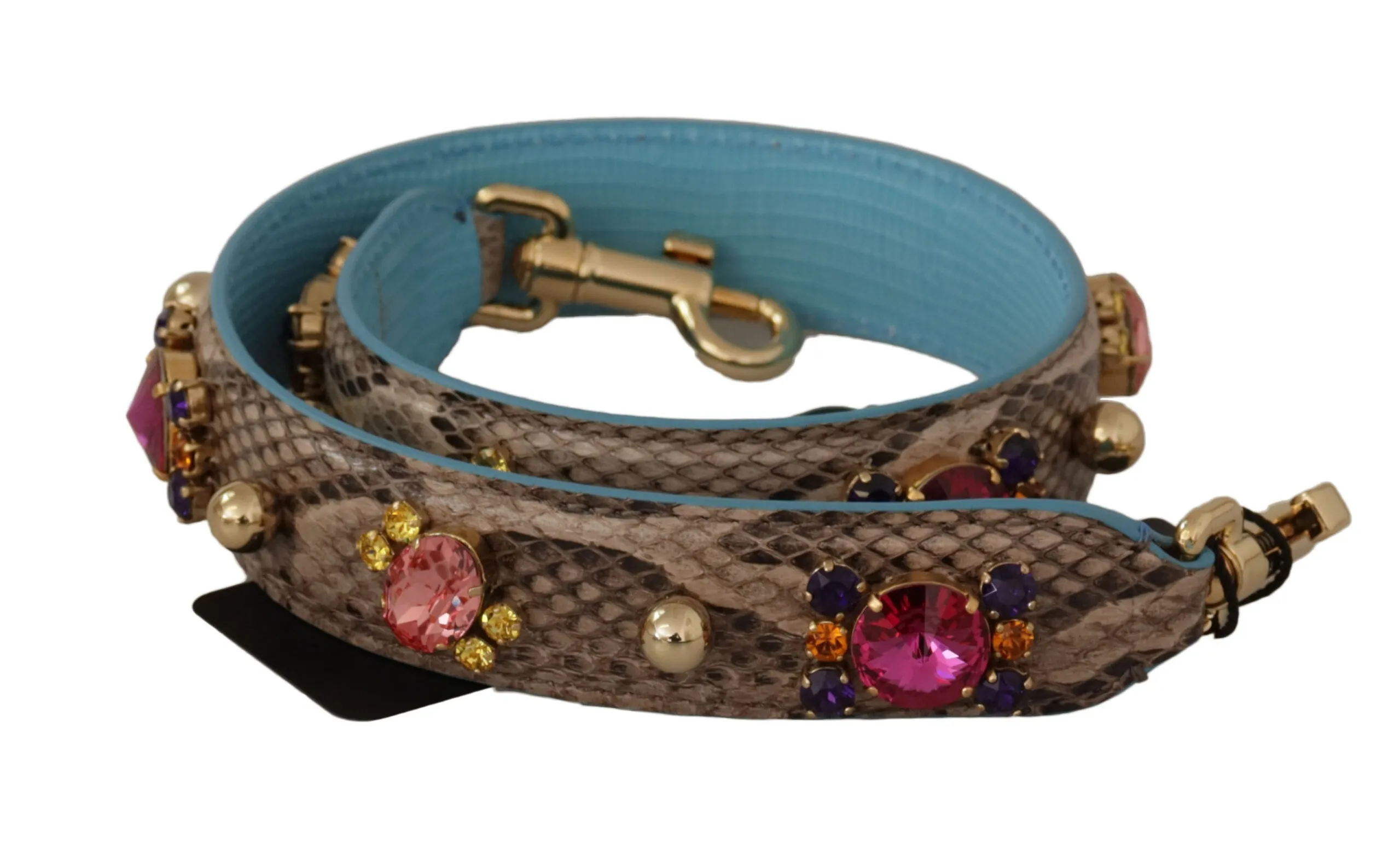 Dolce & Gabbana Women's Elegant Python Leather Shoulder Strap Accessory