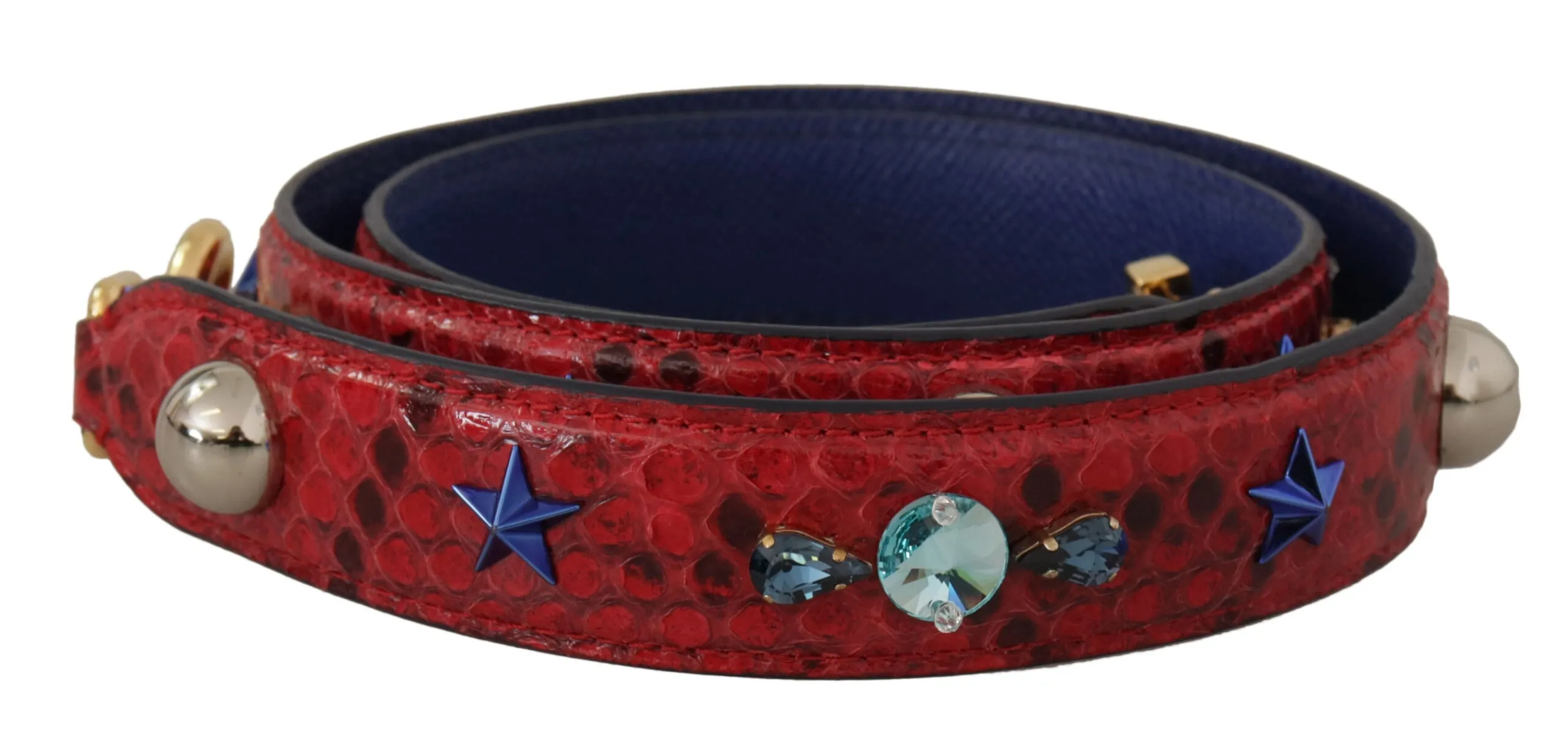 Dolce & Gabbana Women's Chic Red Python Leather Shoulder Strap