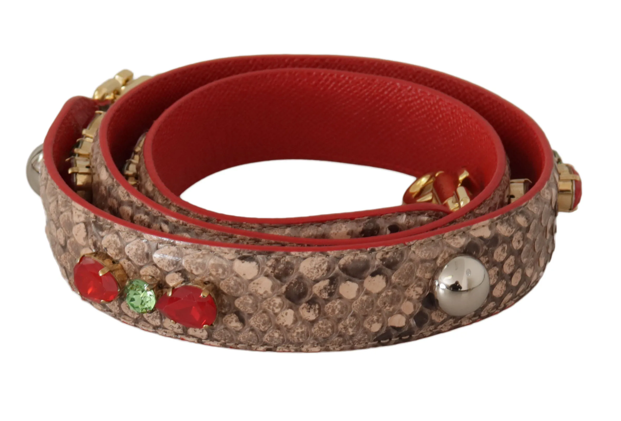 Dolce & Gabbana Women's Chic Brown Python Leather Bag Strap