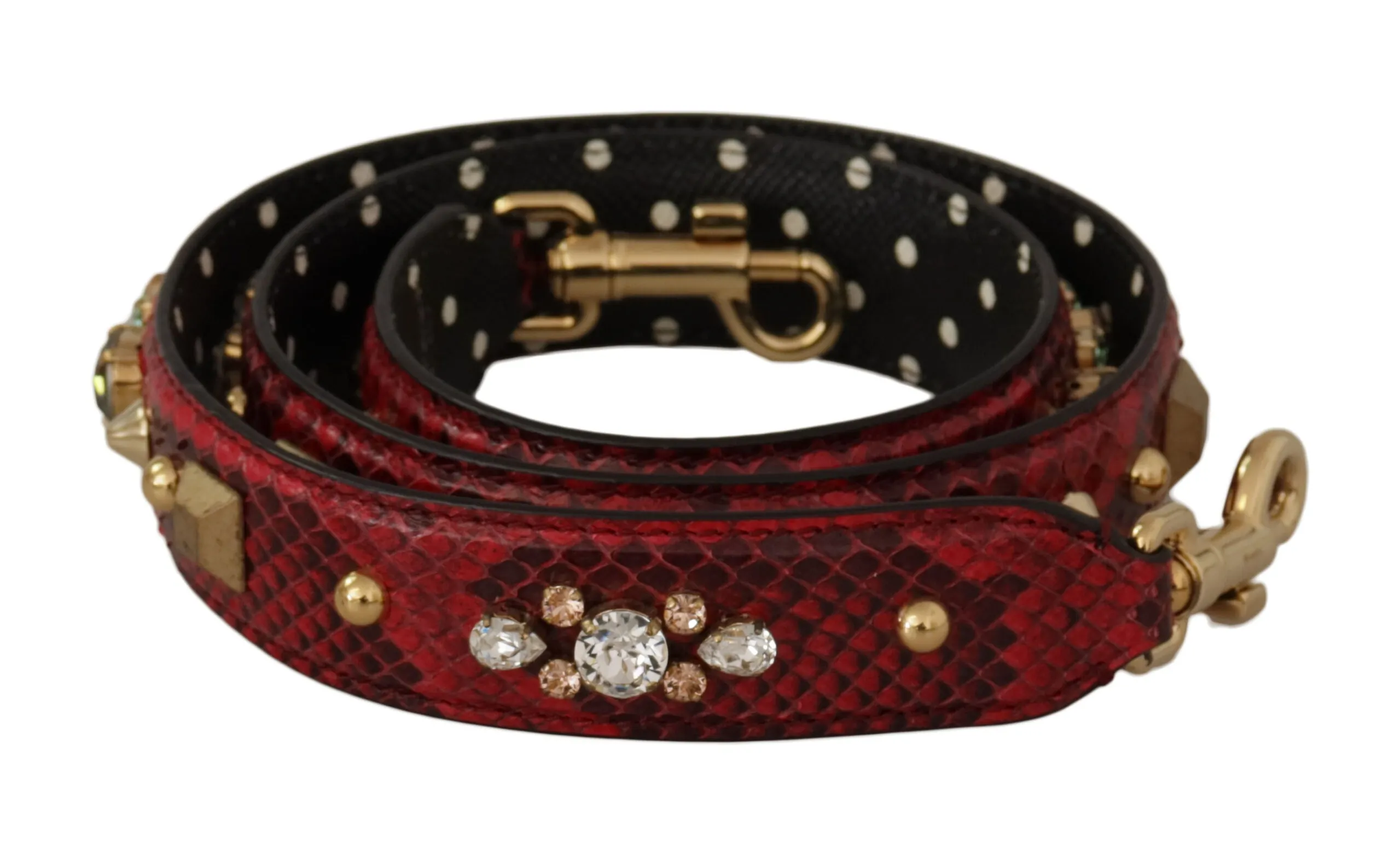 Dolce & Gabbana Women's Red Python Leather Shoulder Bag Strap