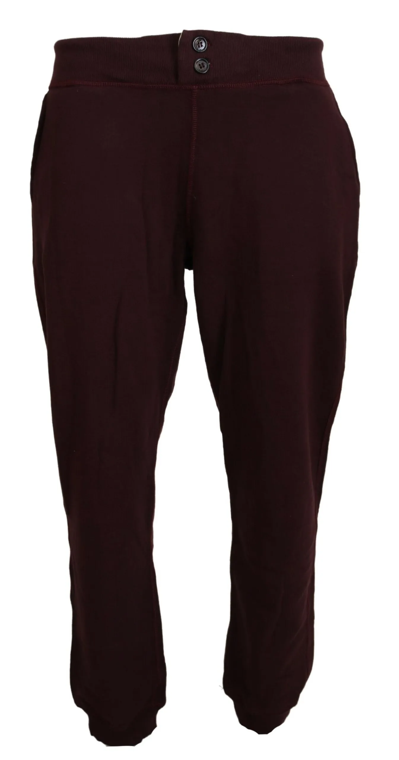 CYCLE Men's Elegant Maroon Cotton Jogger Pants