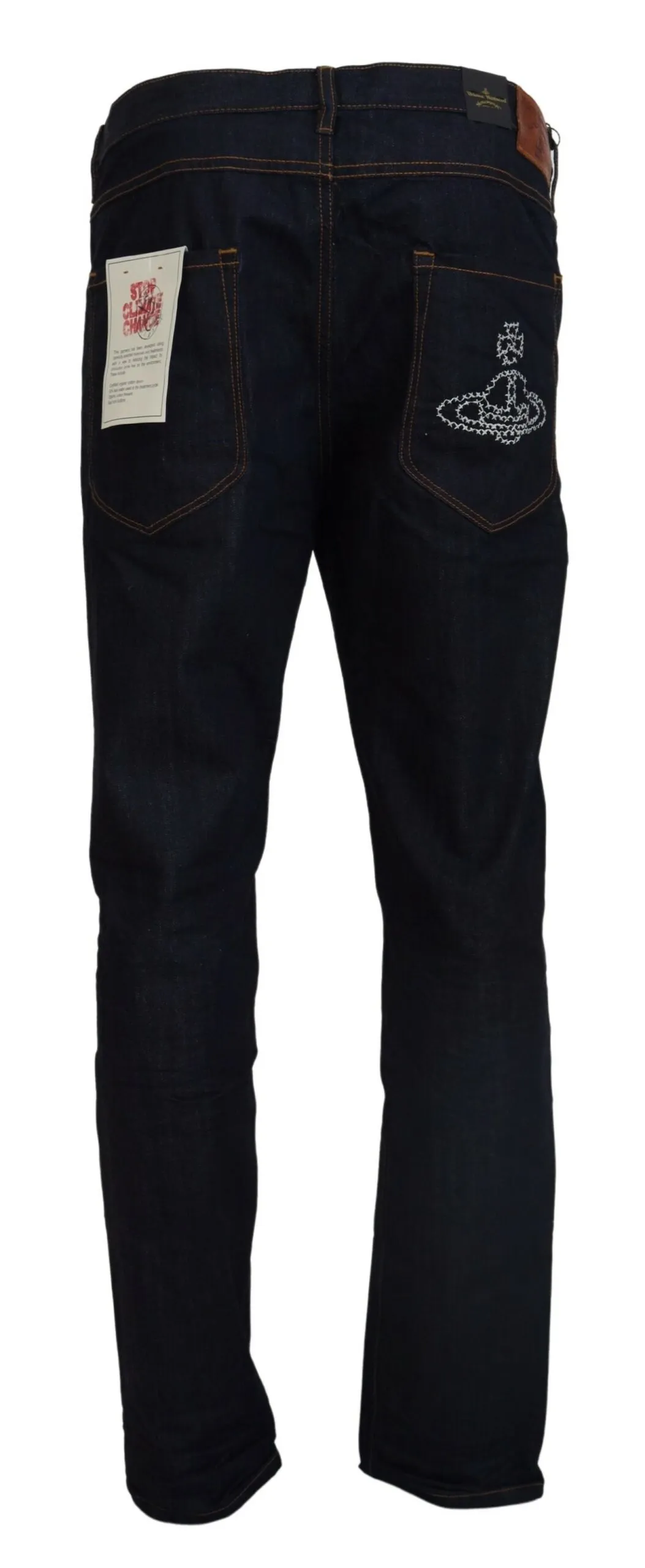Vivienne Westwood Men's Elegant Tapered Blue Denim Jeans
