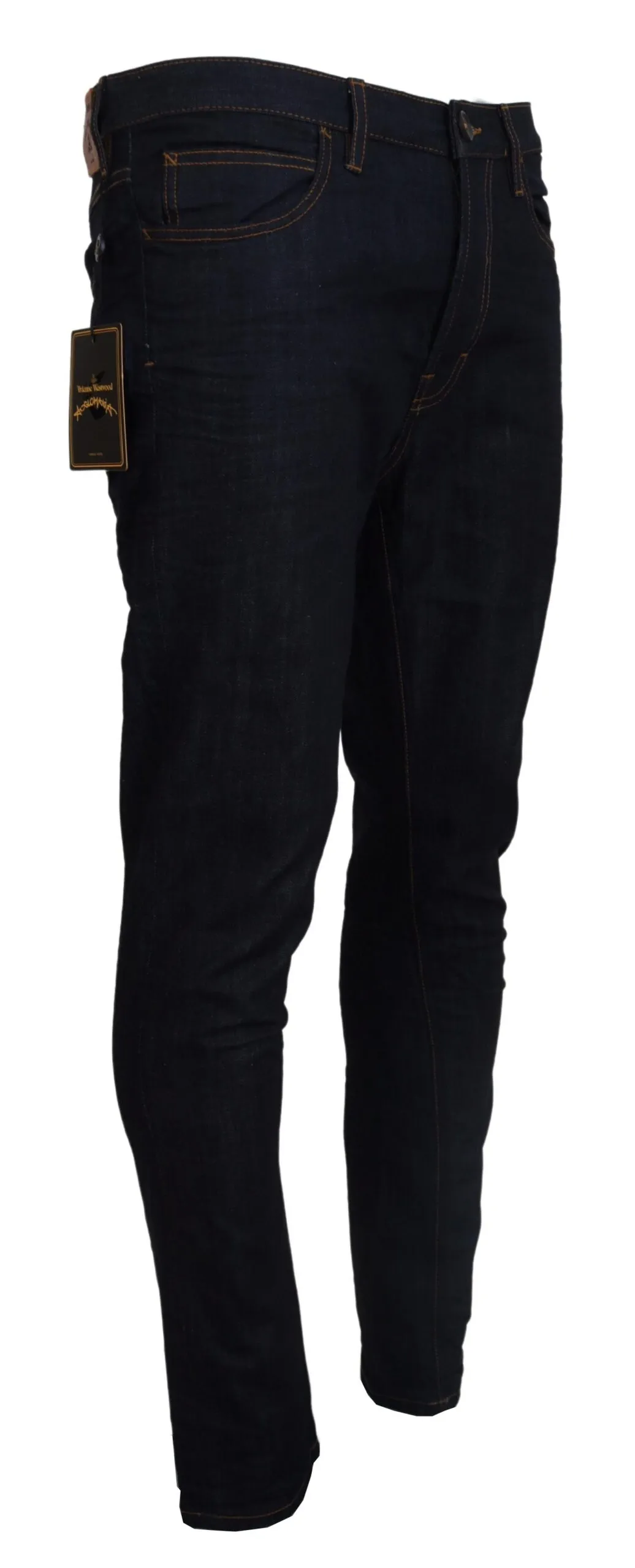 Vivienne Westwood Men's Tapered Dark Blue Stylish Denim Jeans