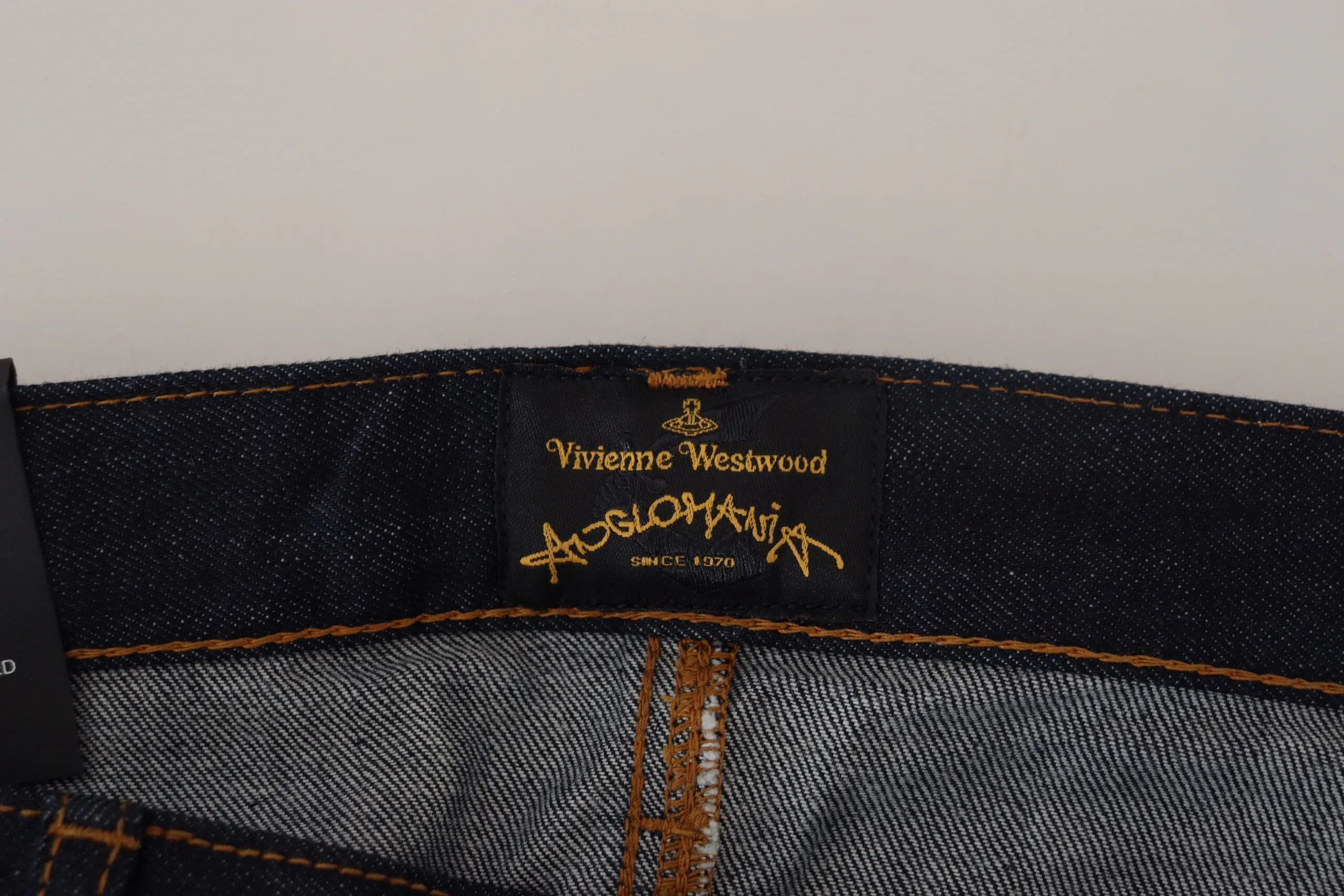 Vivienne Westwood Men's Tapered Dark Blue Stylish Denim Jeans