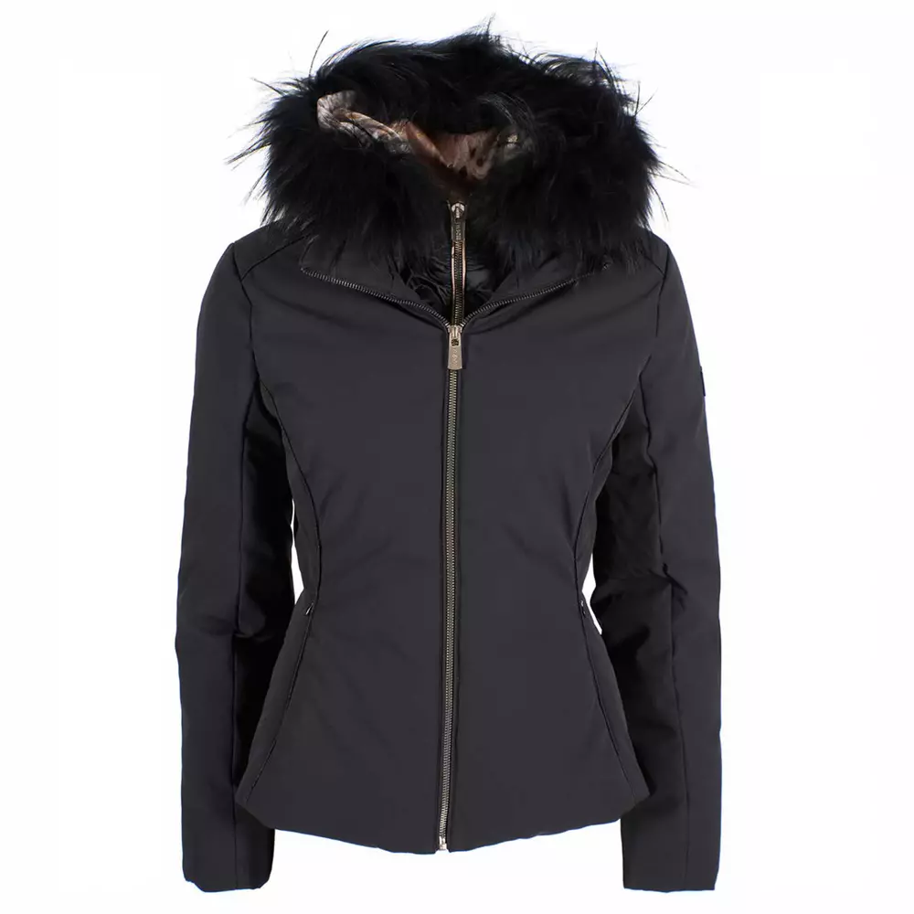 Yes Zee Women's Elegant High-Collar Hooded Women's Jacket