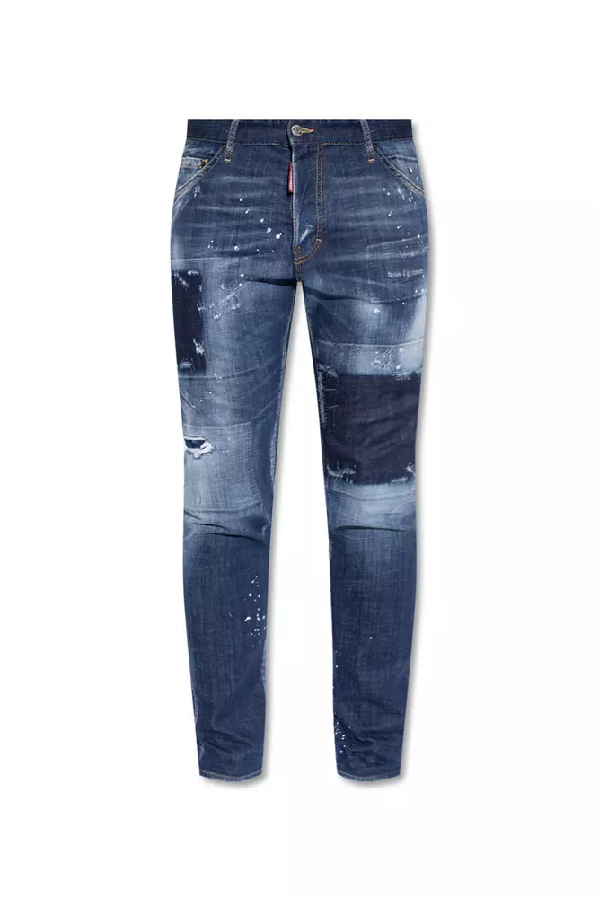 Dsquared² Men's Cool Guy Distressed Tapered Jeans with Splatter Effect