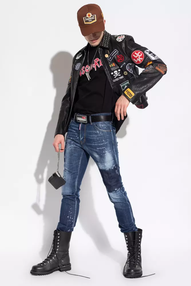 Dsquared² Men's Cool Guy Distressed Tapered Jeans with Splatter Effect