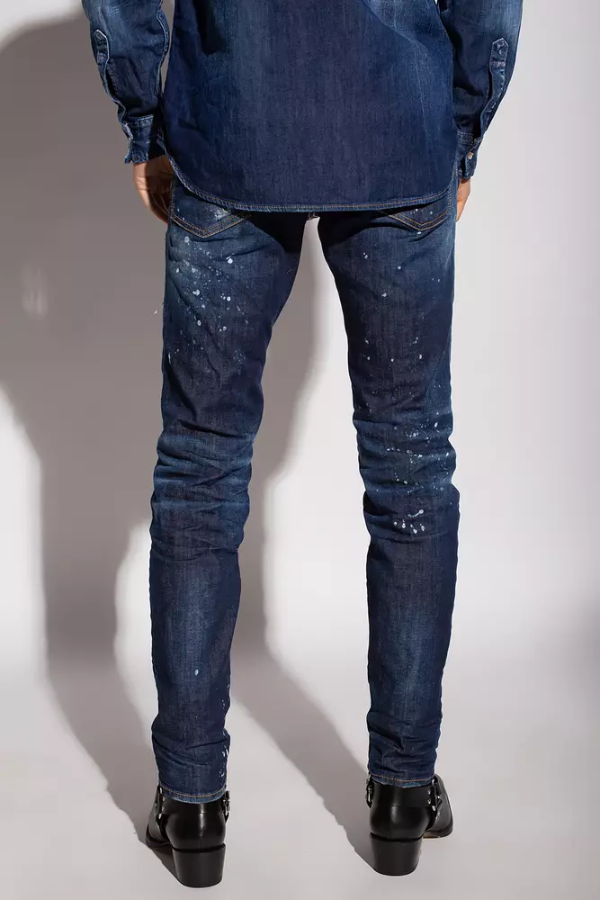 Dsquared² Men's Dark Blue Distressed CoolGuy Denim